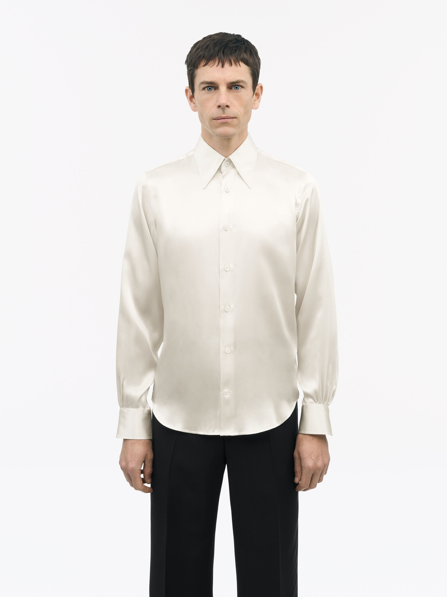 Alain Slim-fit Silk Shirt