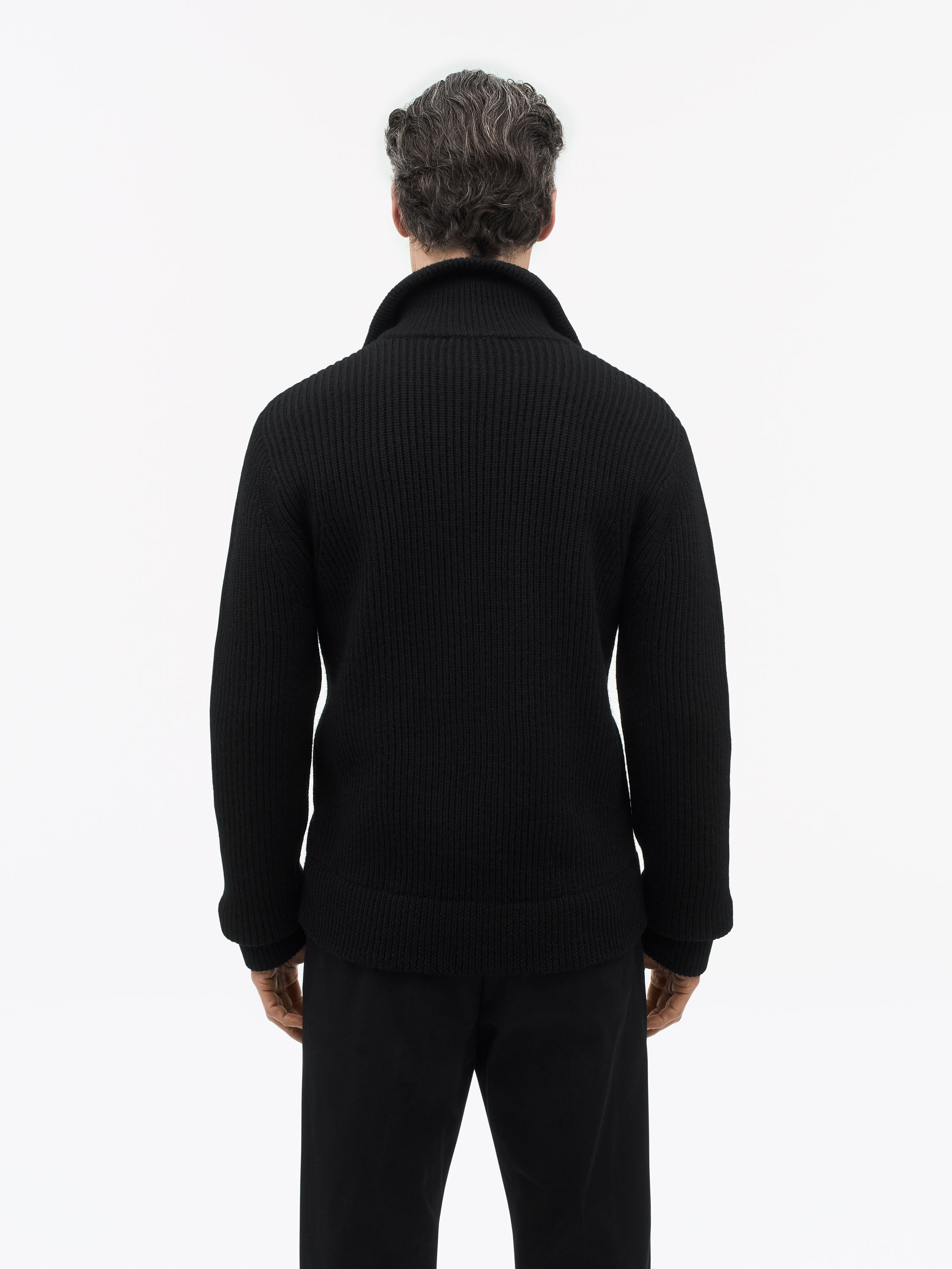 Niall Zip-Up Wool Cardigan 