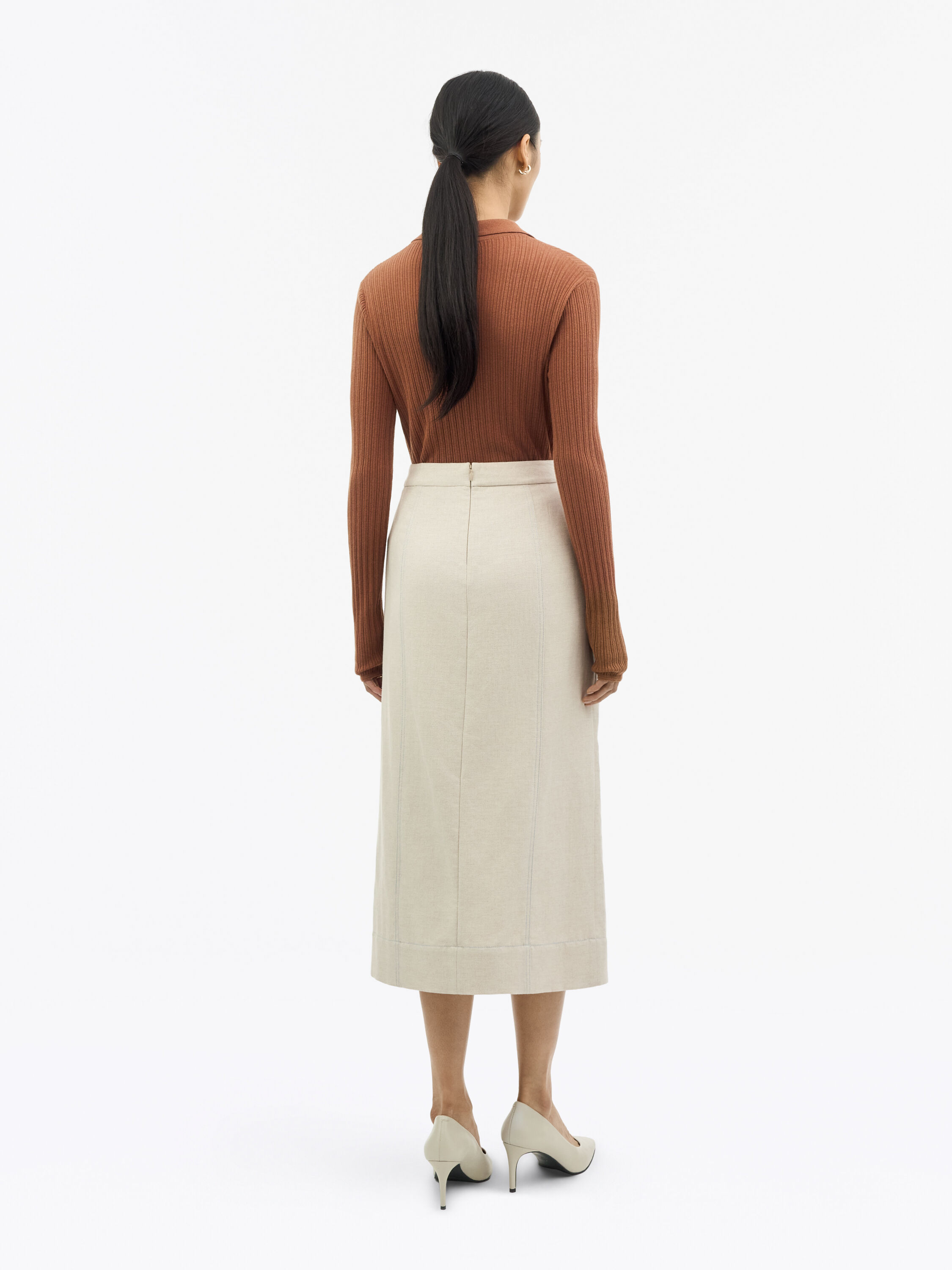 Maline Cotton-Linen Occasion skirt
