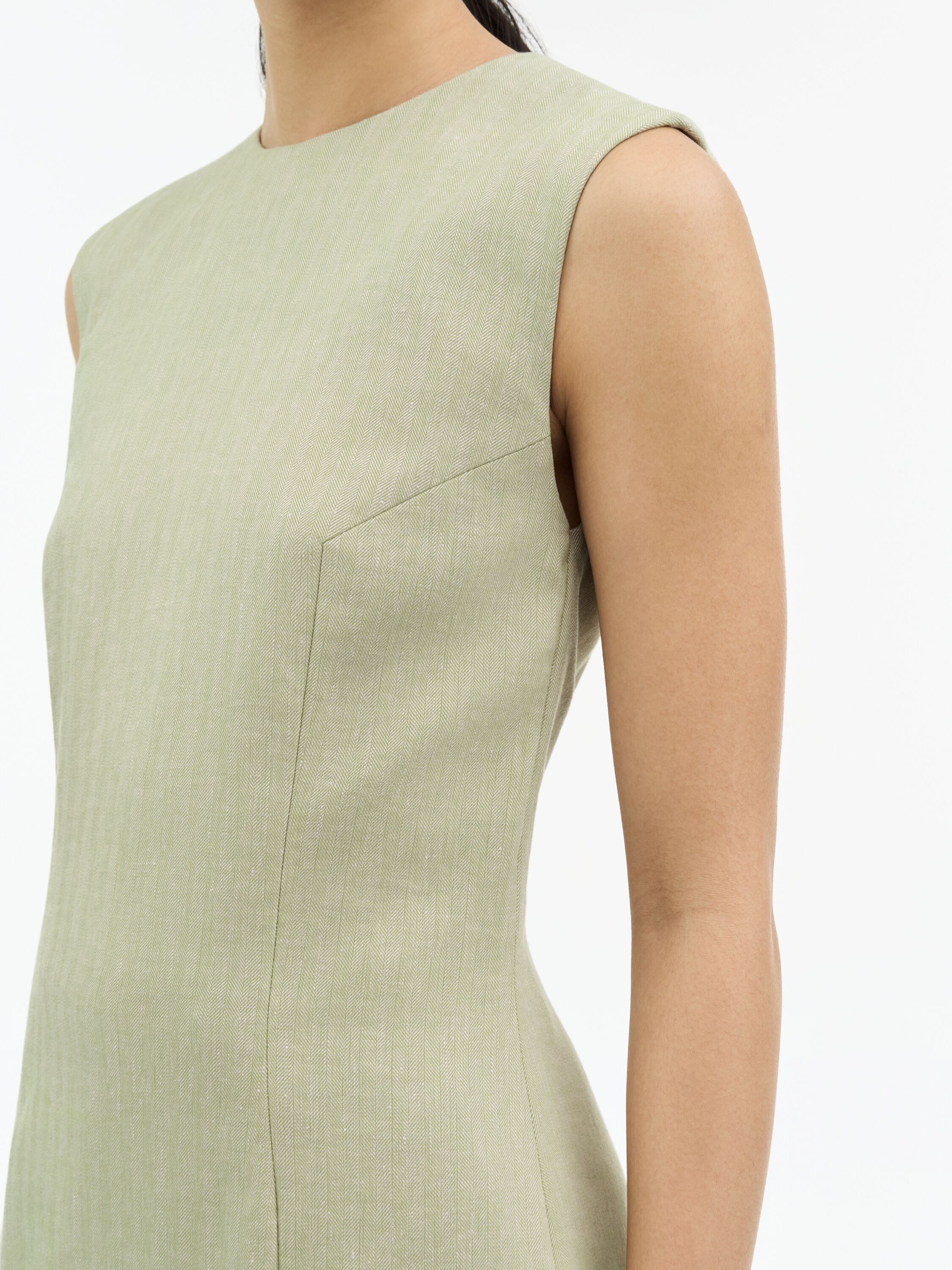 Abbey Slim-Fit Linen Dress