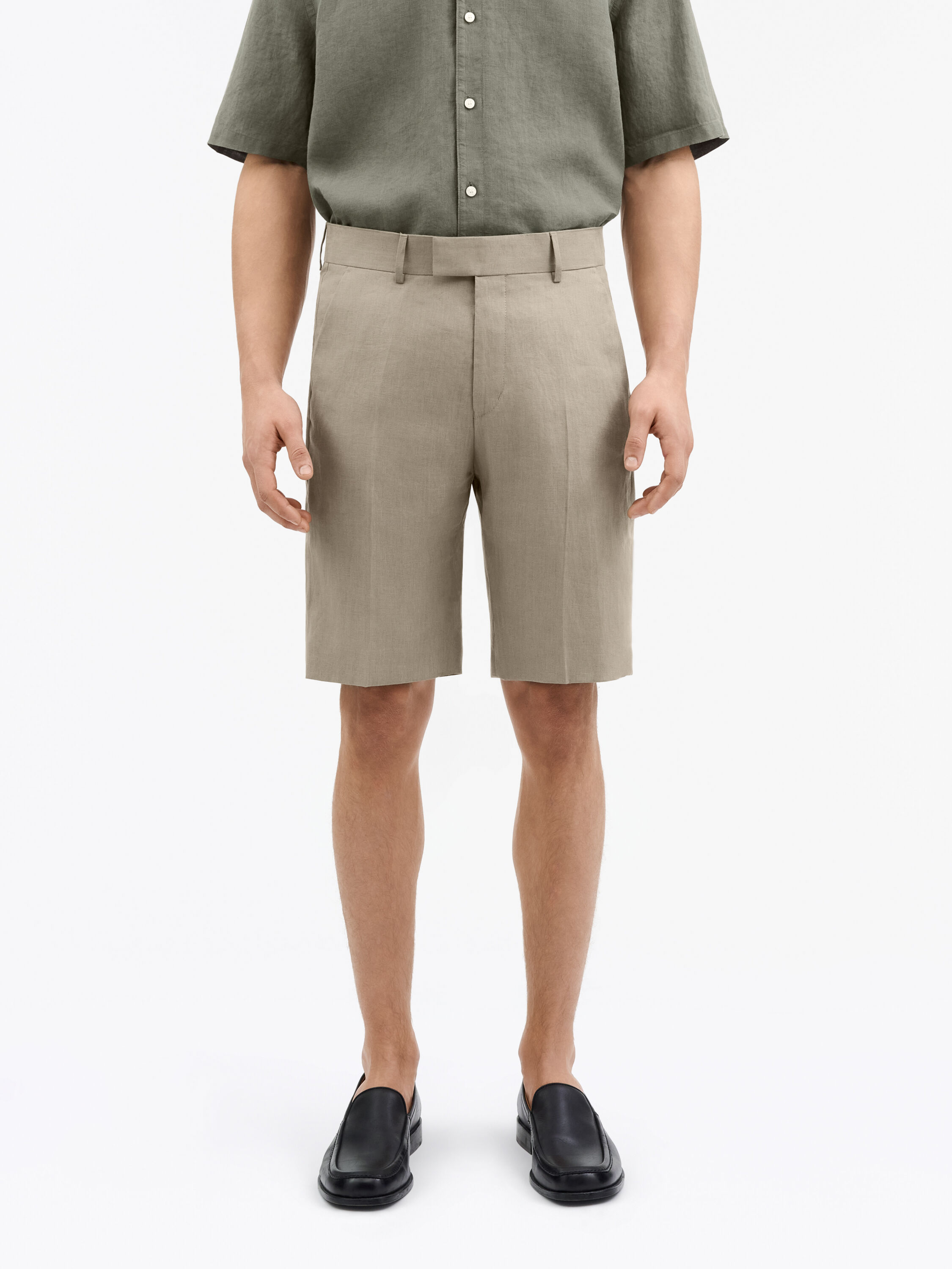 Troy Bermuda Linen Shorts