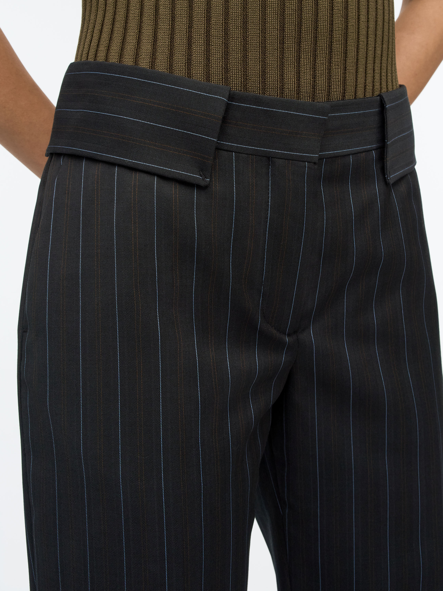 Juli Pinstripe Bootcut Trousers