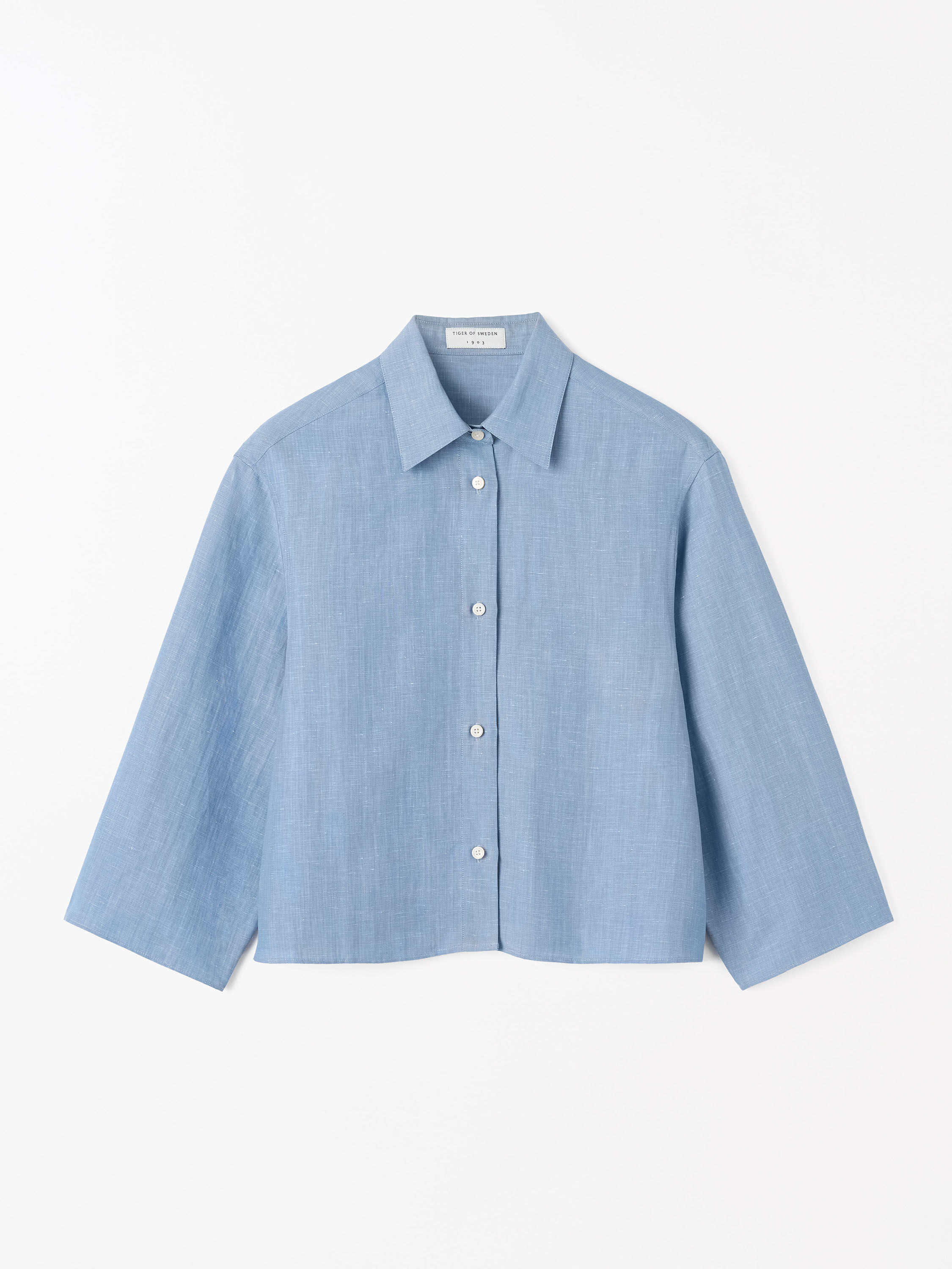 Corins Cropped Linen Shirt | Tiger Of Sweden