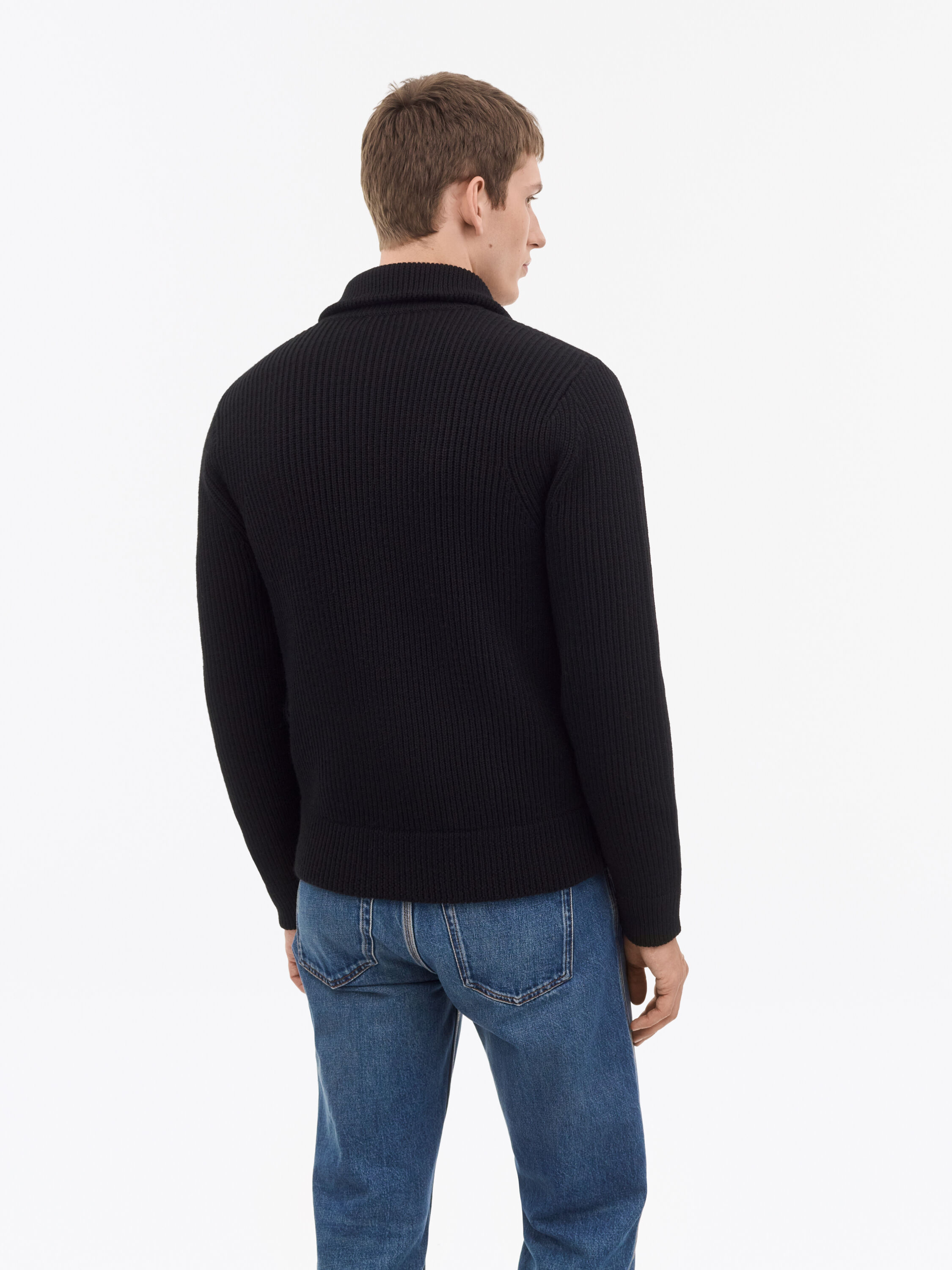 Niall Zip-Up Wool Cardigan