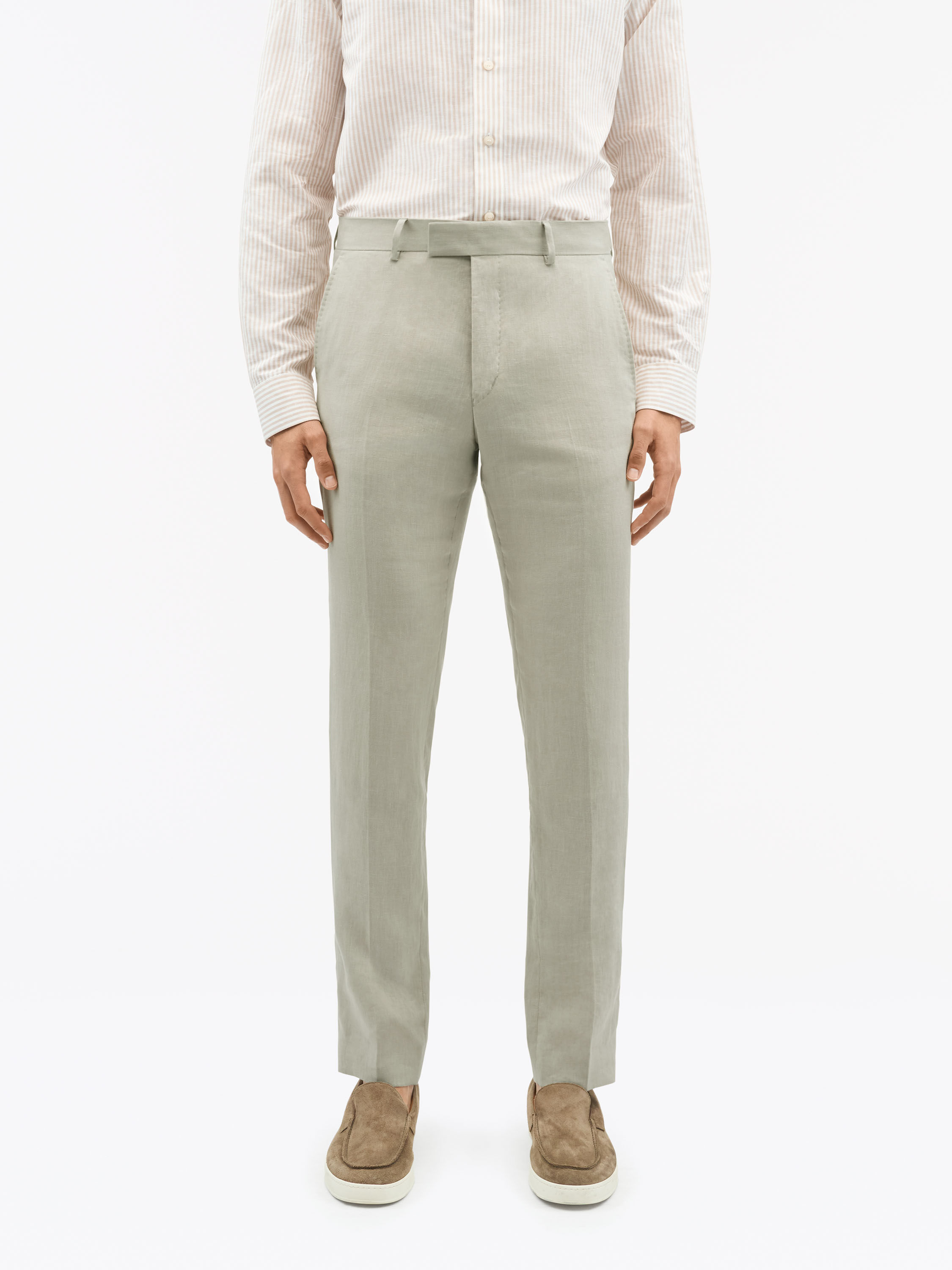 Justin Green Linen Suit