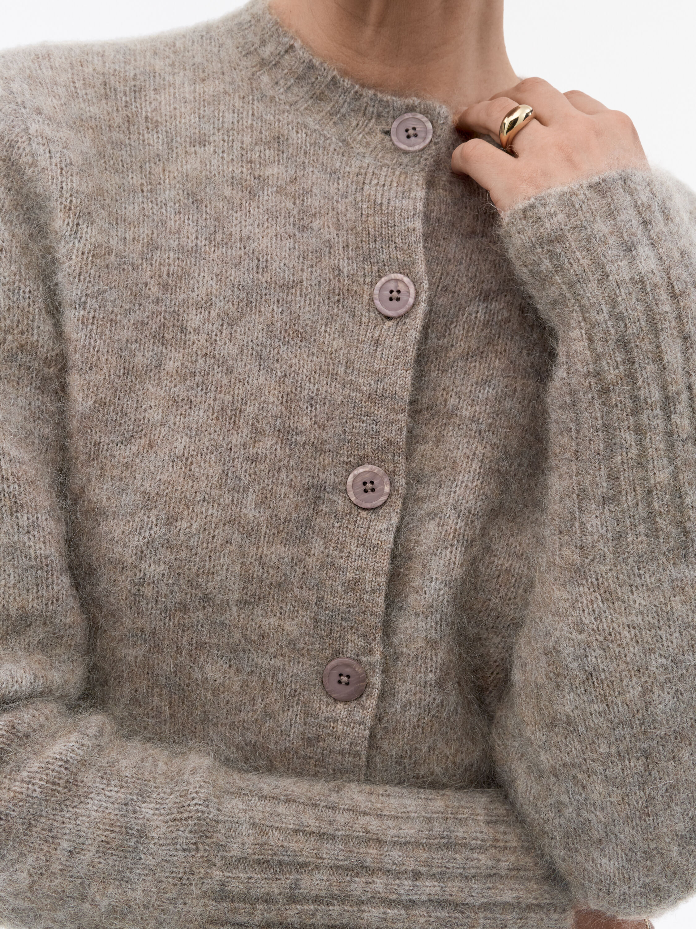 Leonie Mohair Wool Cardigan