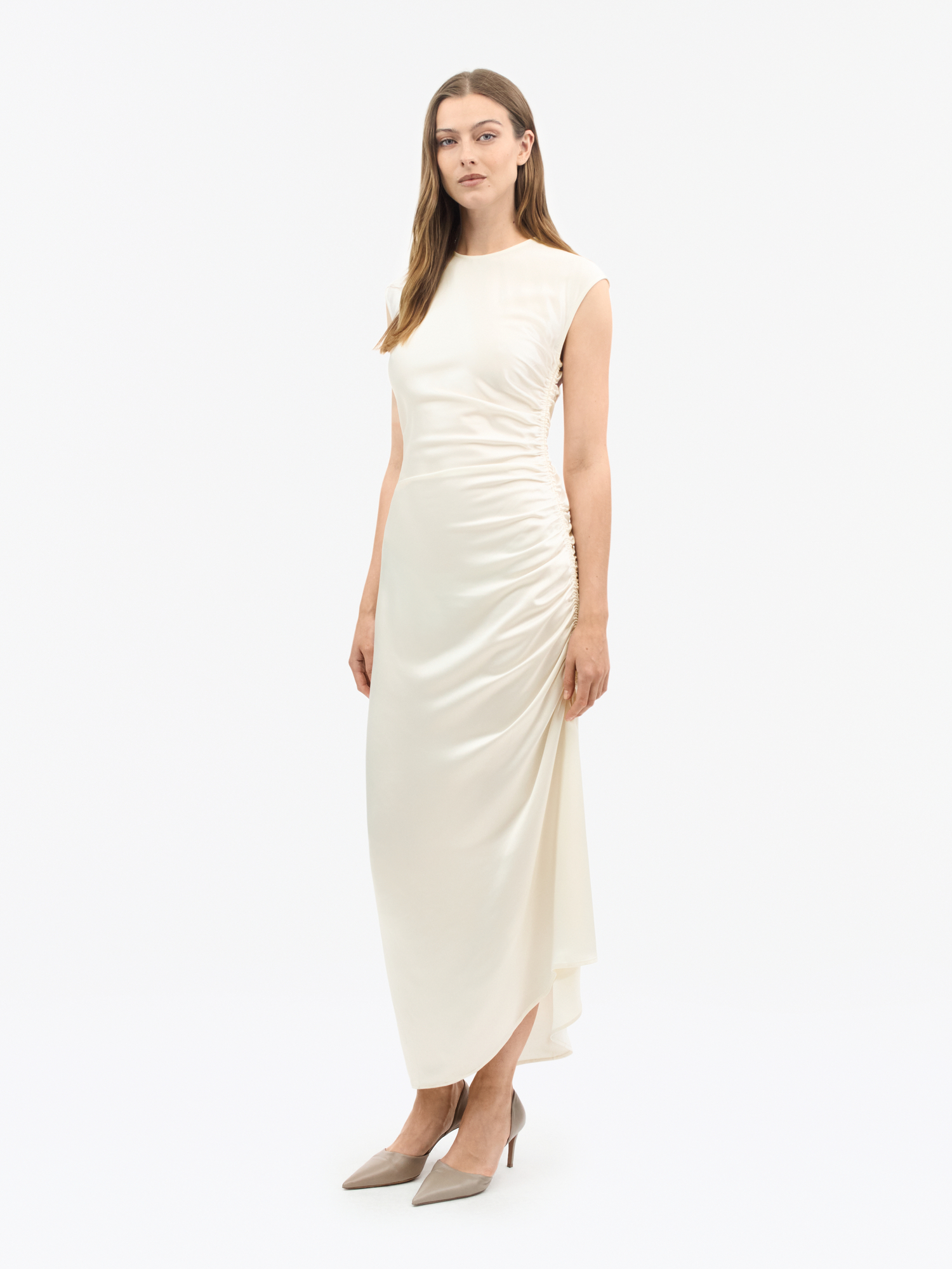 Ivoal Drapey Satin Dress