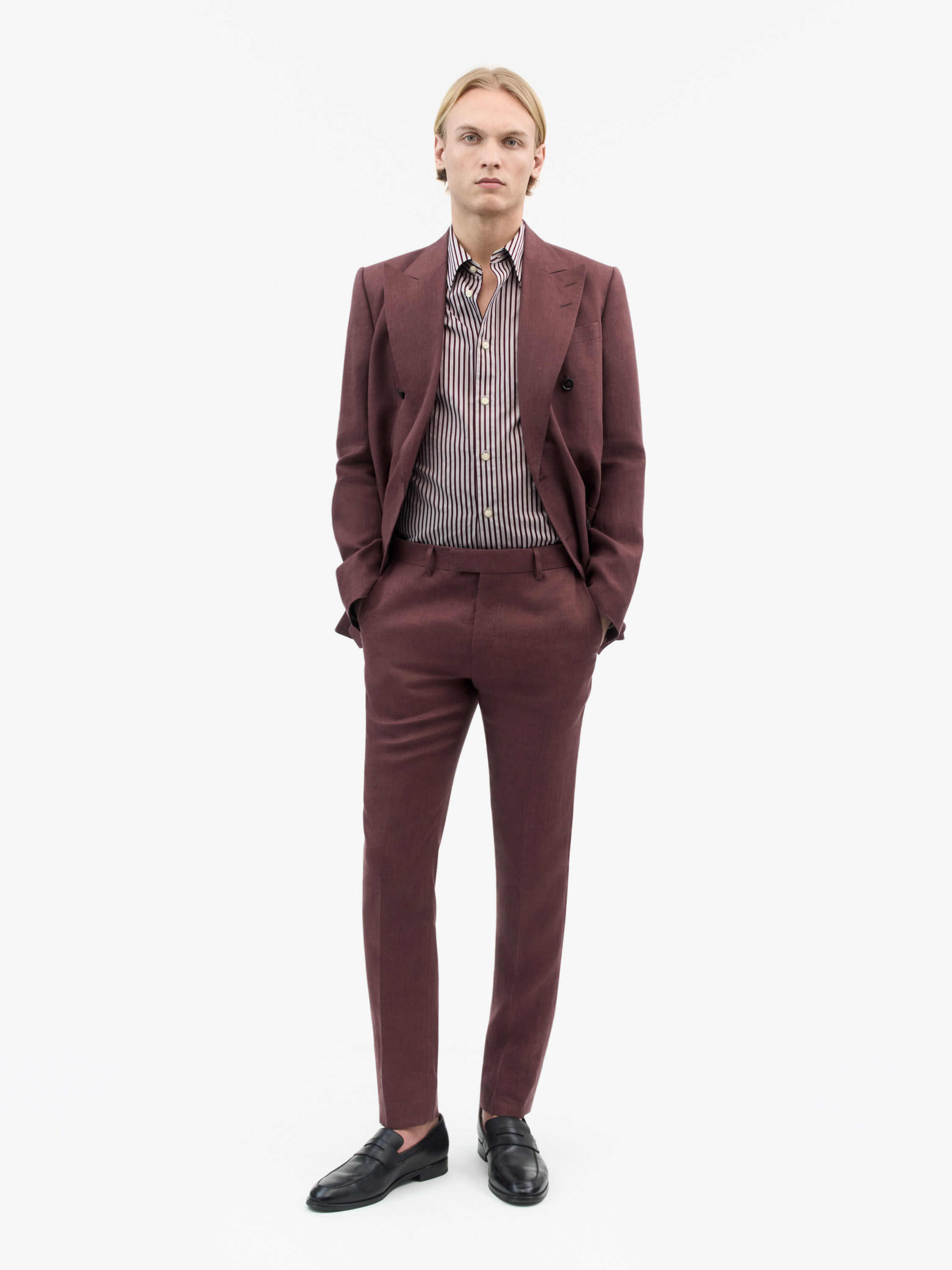 Pantalon Slim en Lin Tenuta