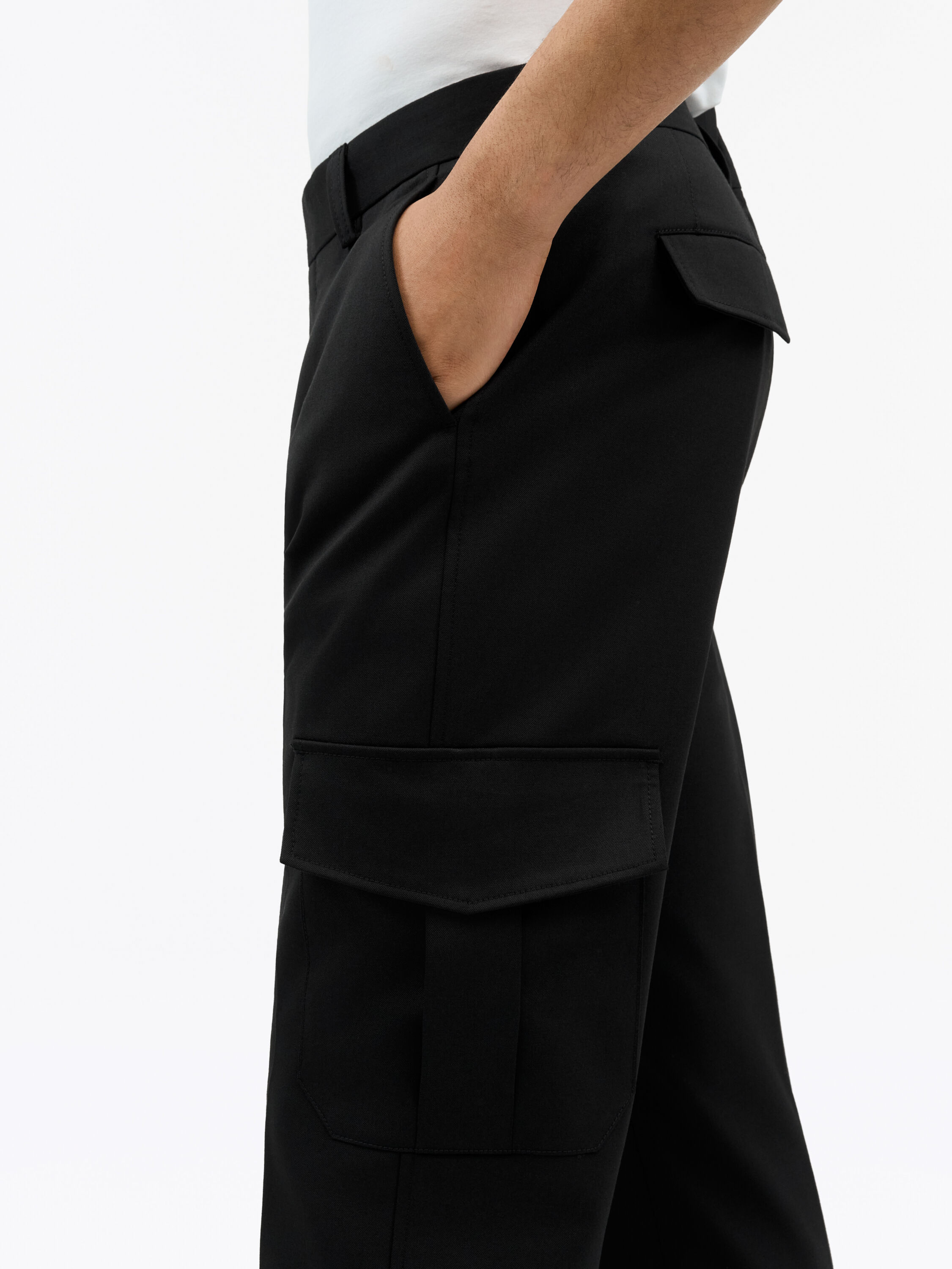 Mend Cargo Fit Wool Pants