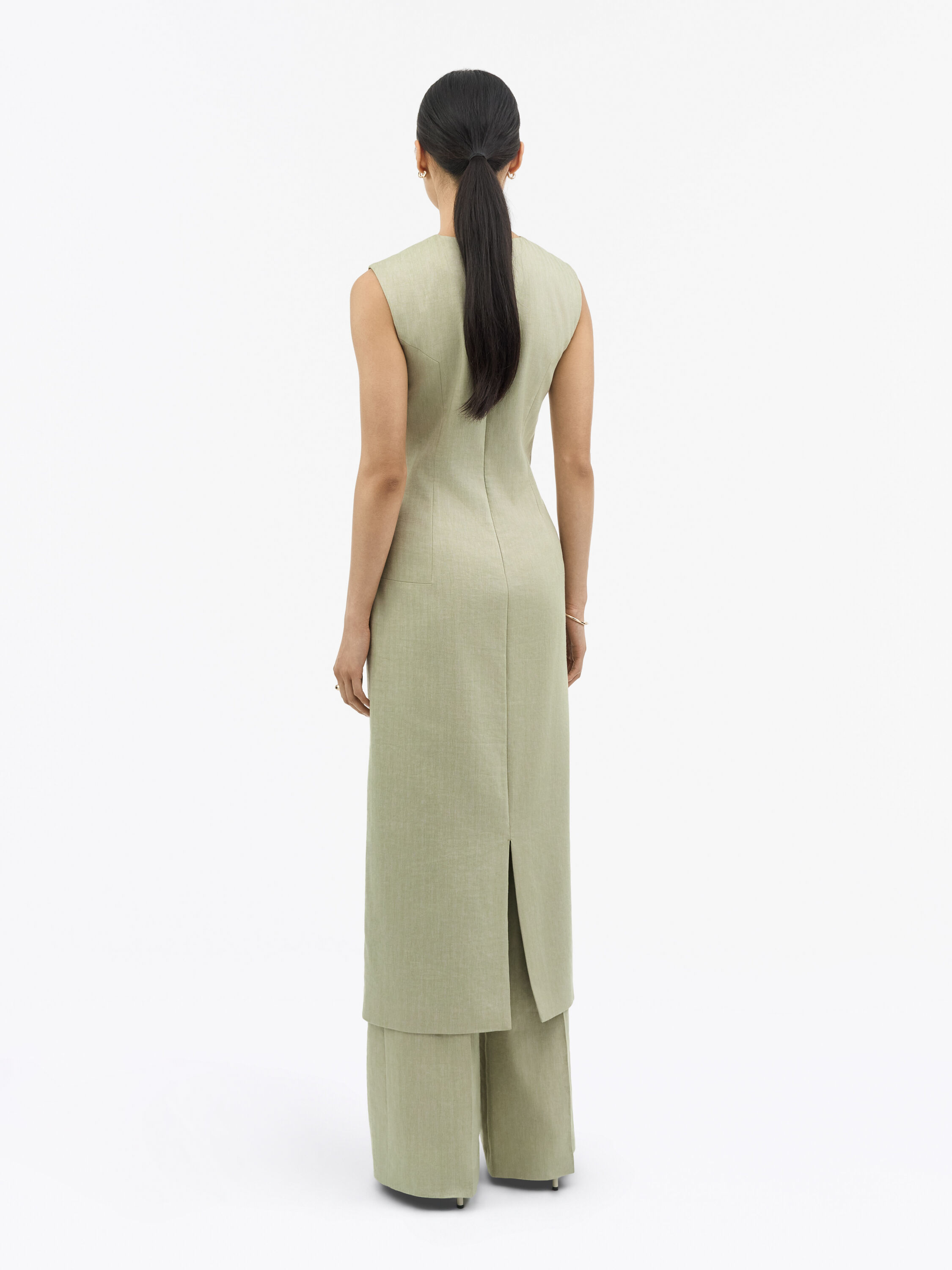 Abbey Slim-Fit Linen Dress