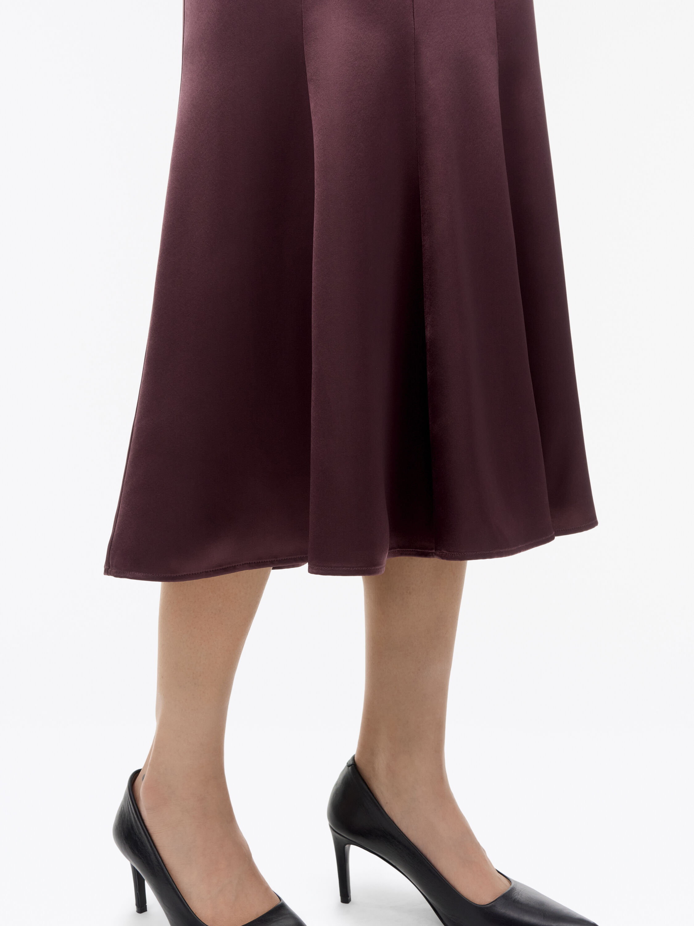 Ilona Ankle Satin Skirt