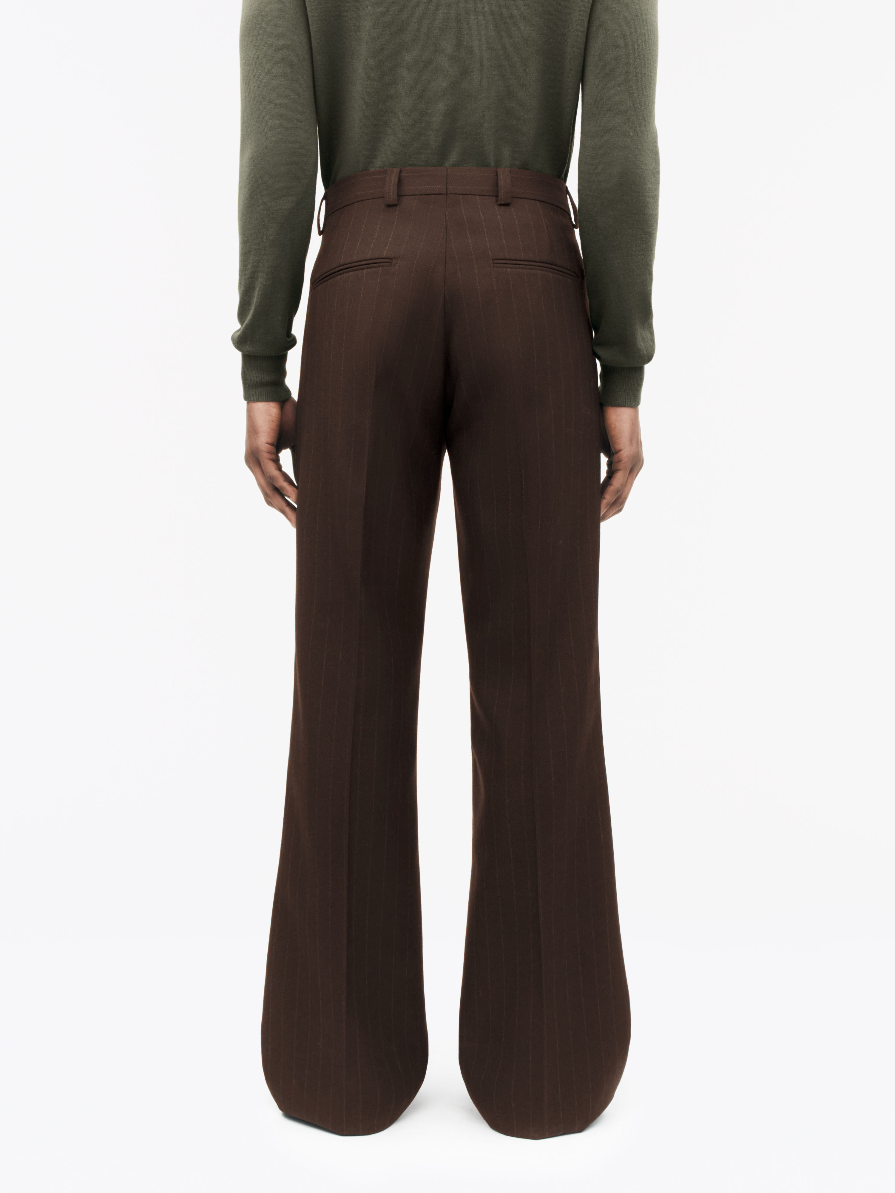【関税込み】Tiger of Sweden ブラウン Tyler トラウザーズ Wool brown slightly flared silhouette Tyler Trousers | Tiger
