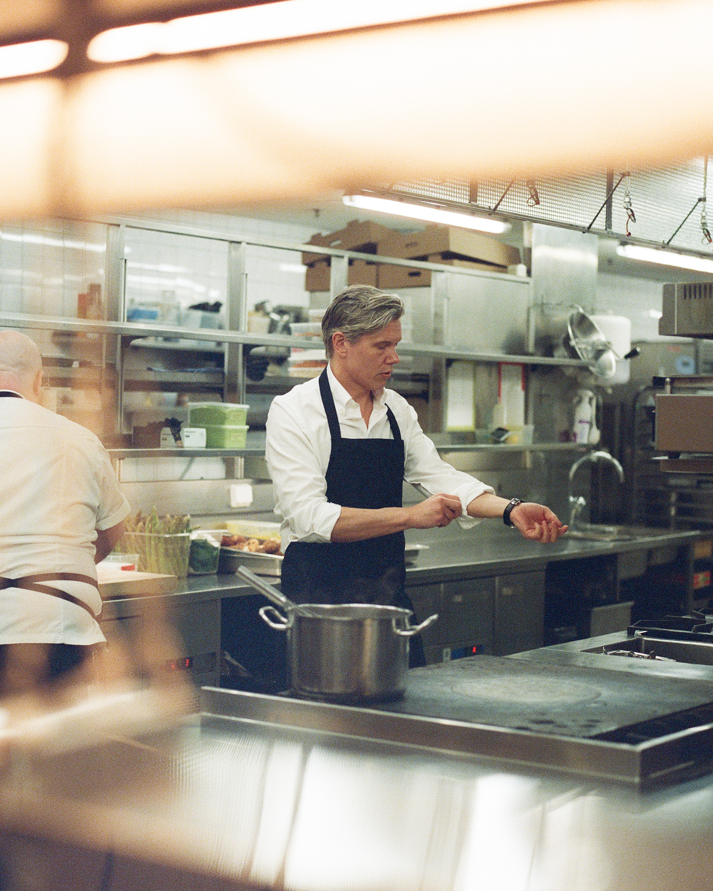 Tommy in the kitchen cooking