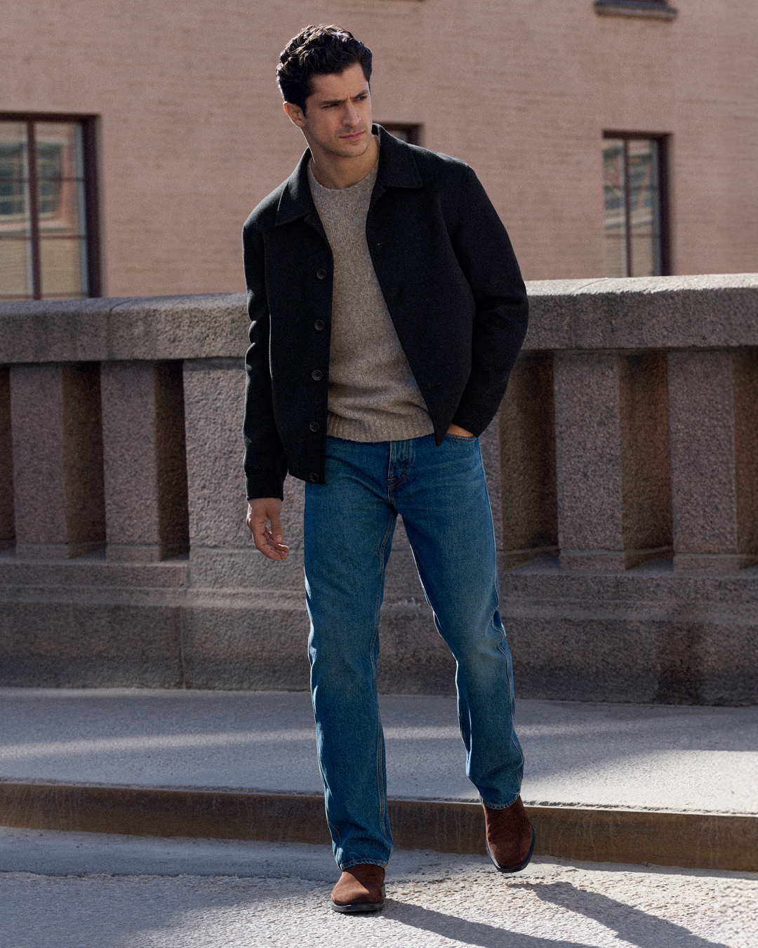 jeans and sweater