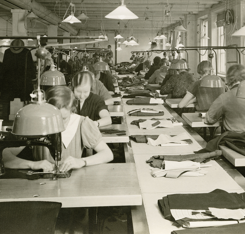 Tiger of Sweden heritage workers sewing