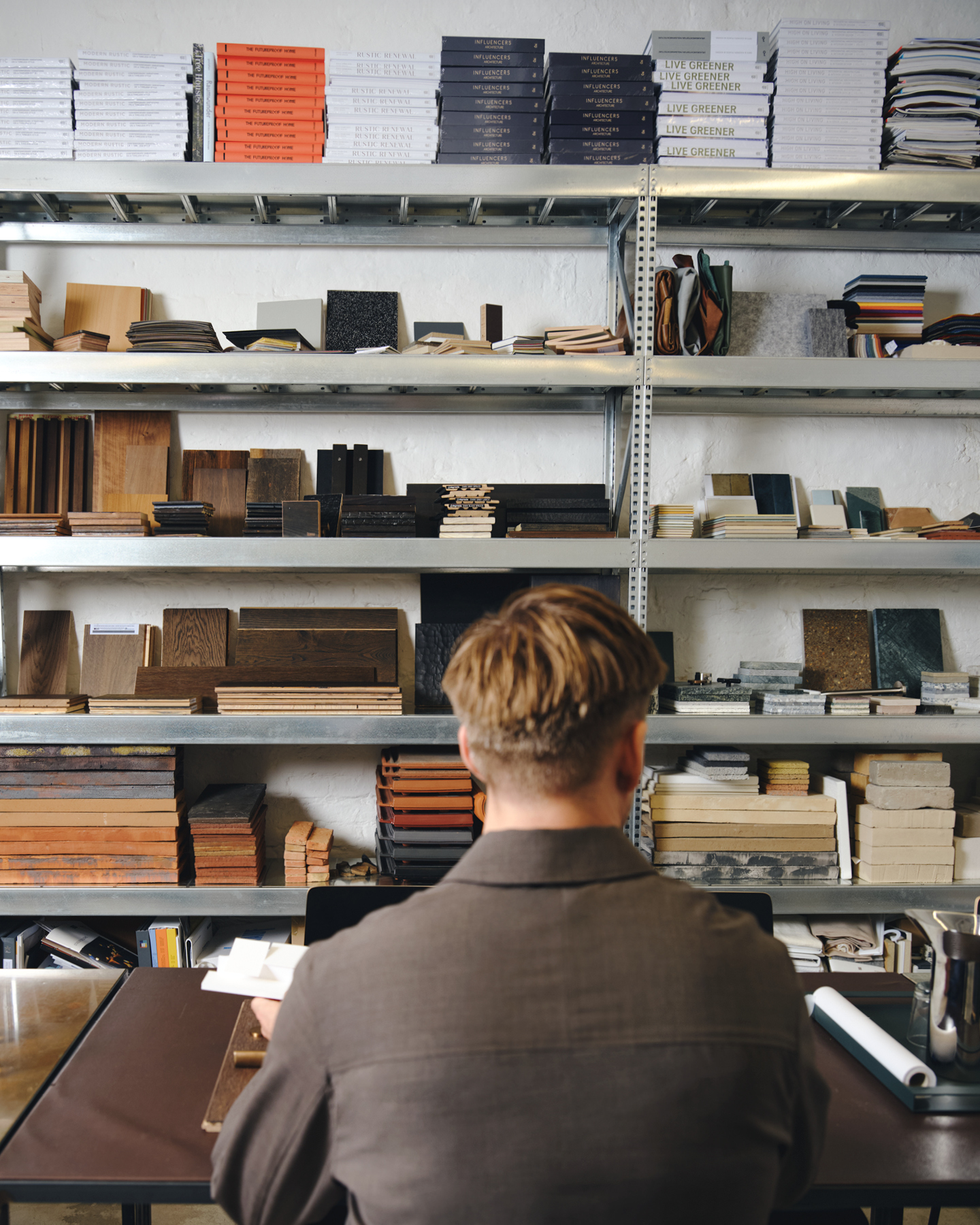 Sigurd Larsen sitting by a desk