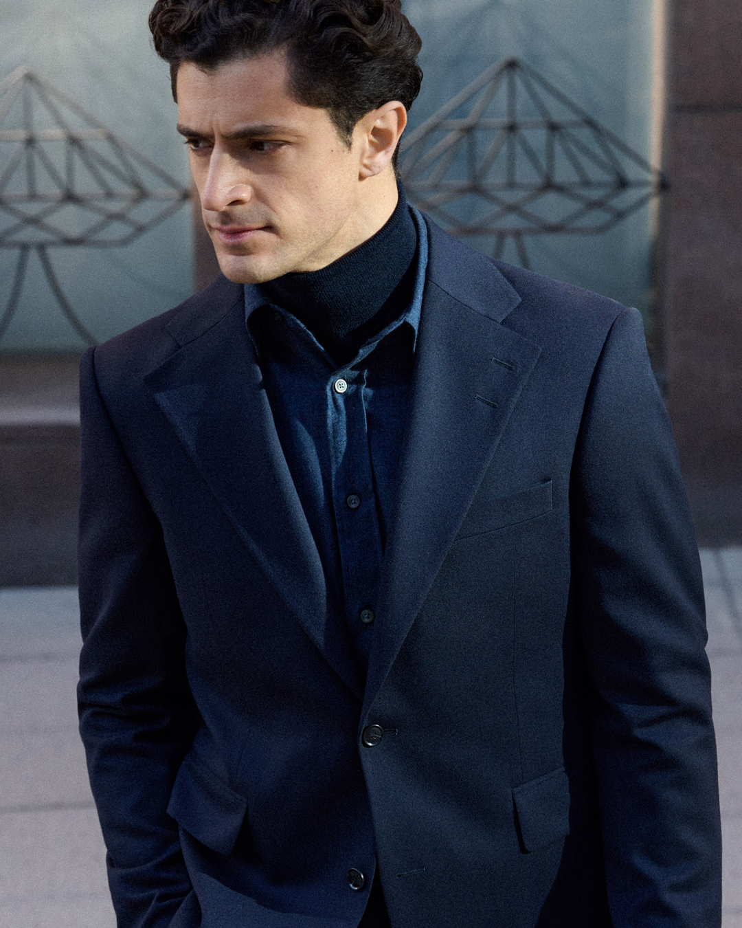 close up of suit
