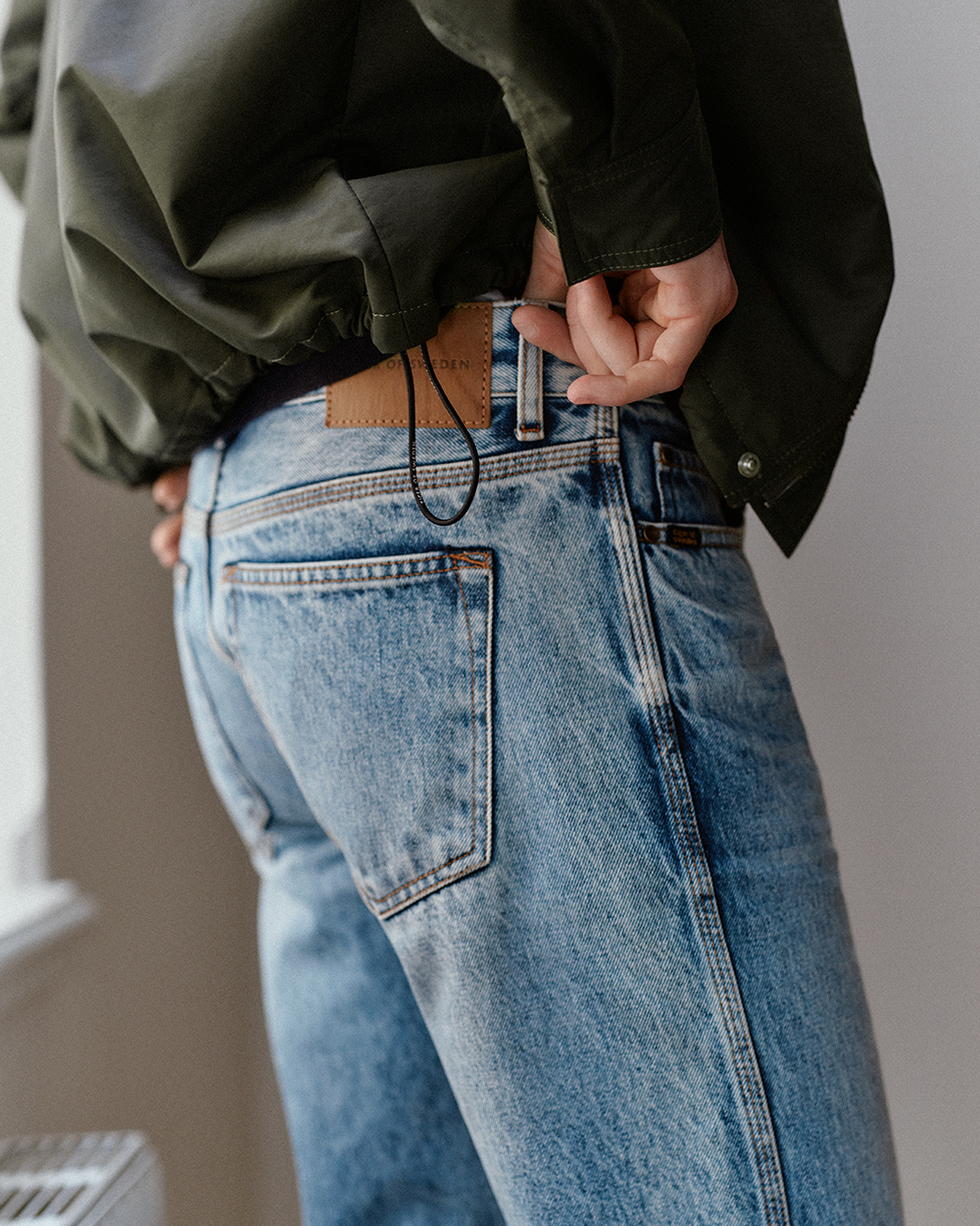 close up on denim