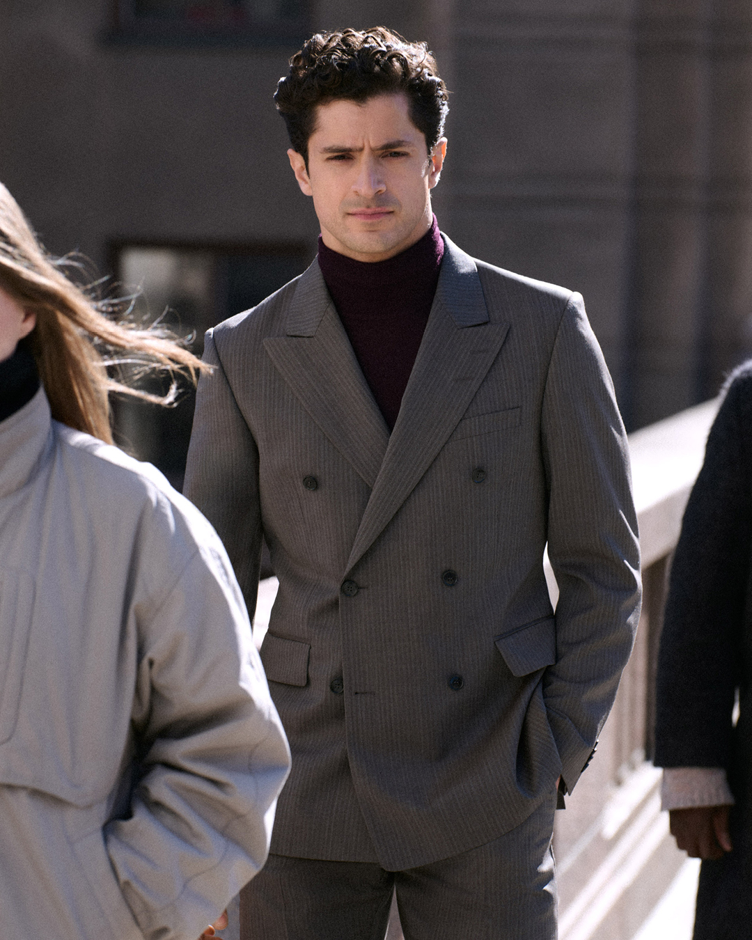man in pinstriped suit