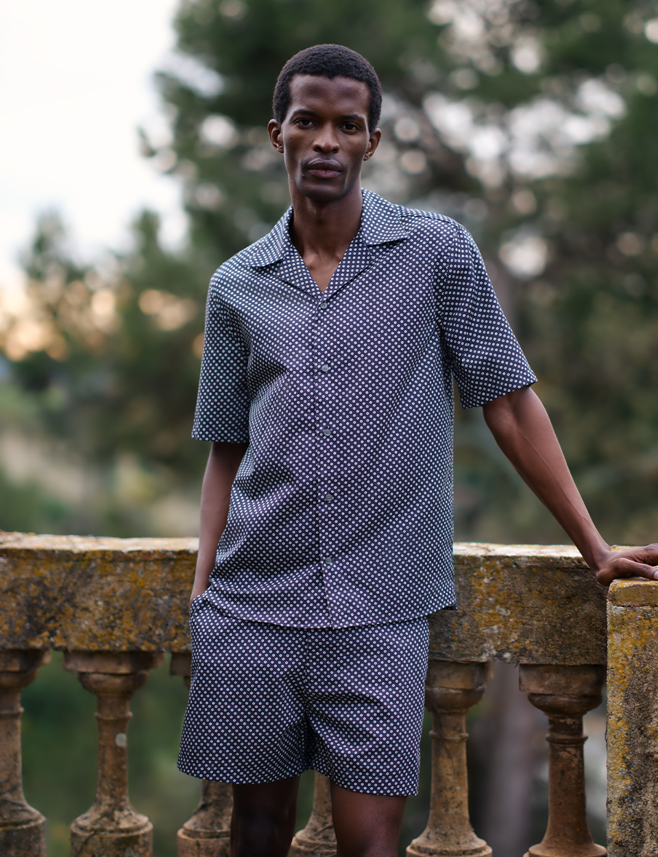 man in blue summer set