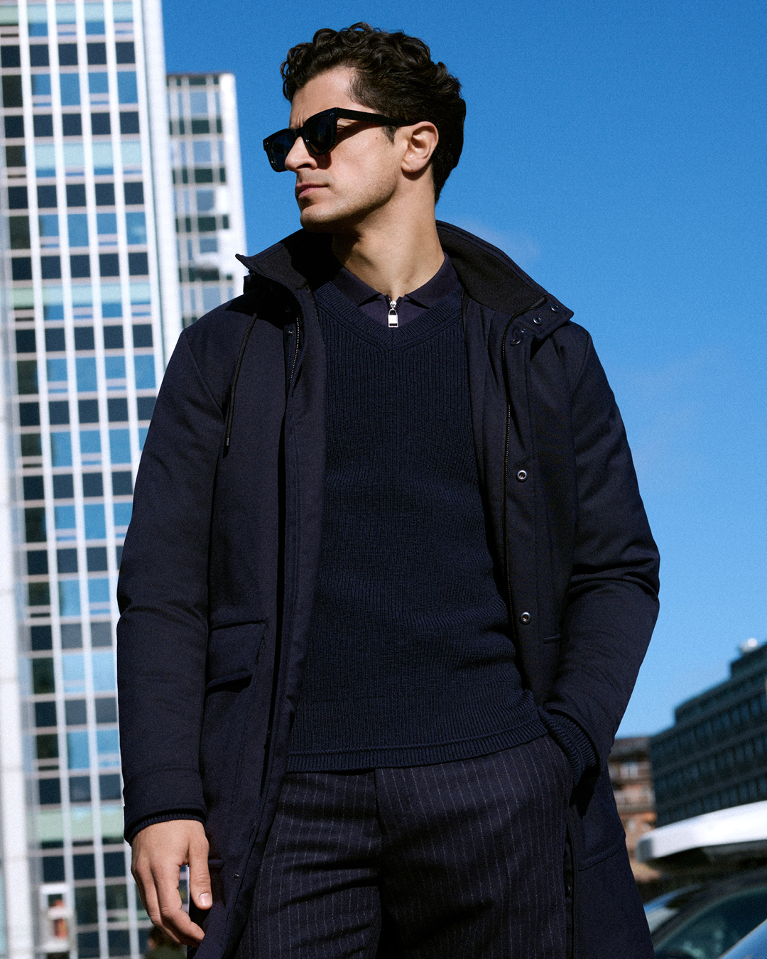black puffer jacket