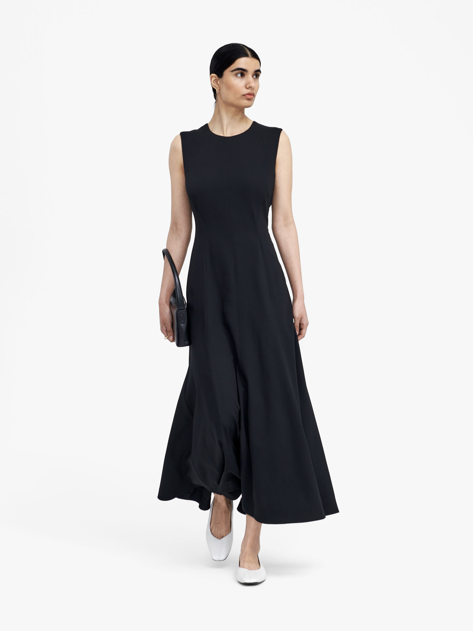 Woman in black dress