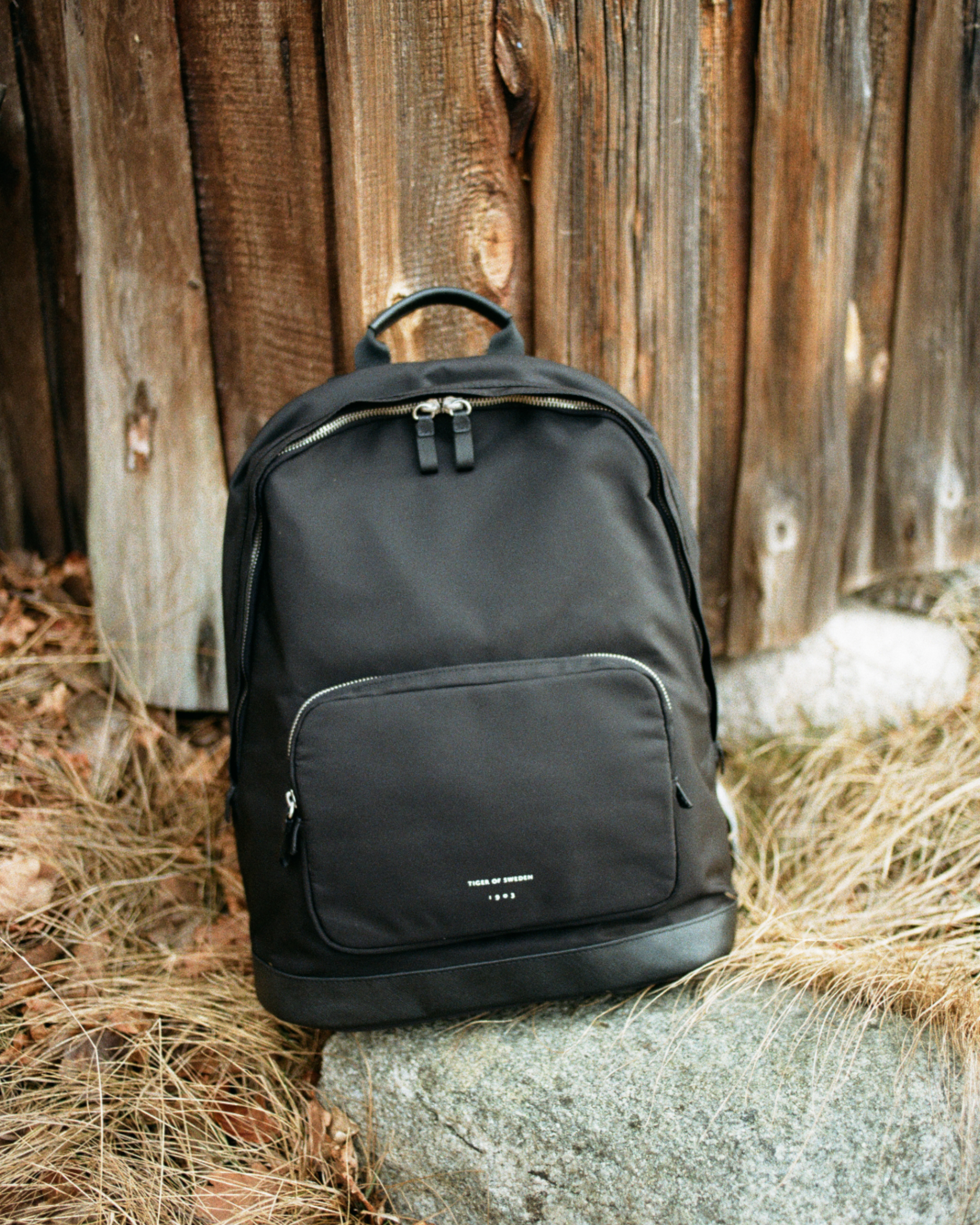 black backpack