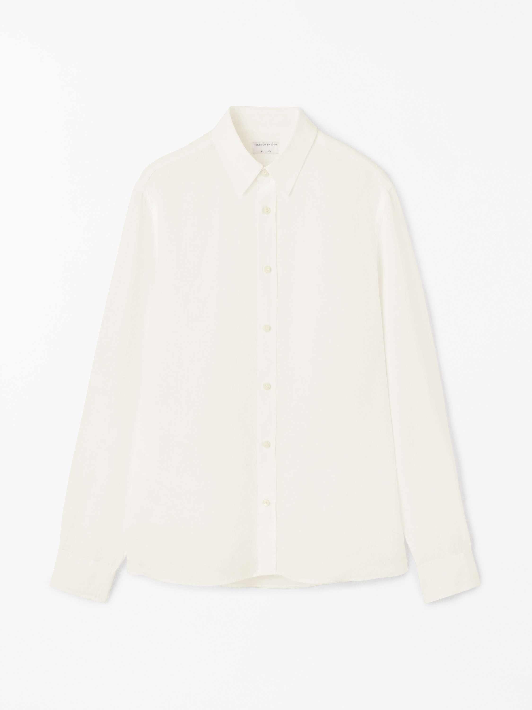 Tiger Of Sweden Spenser Casual Linen Shirt In Offwhite
