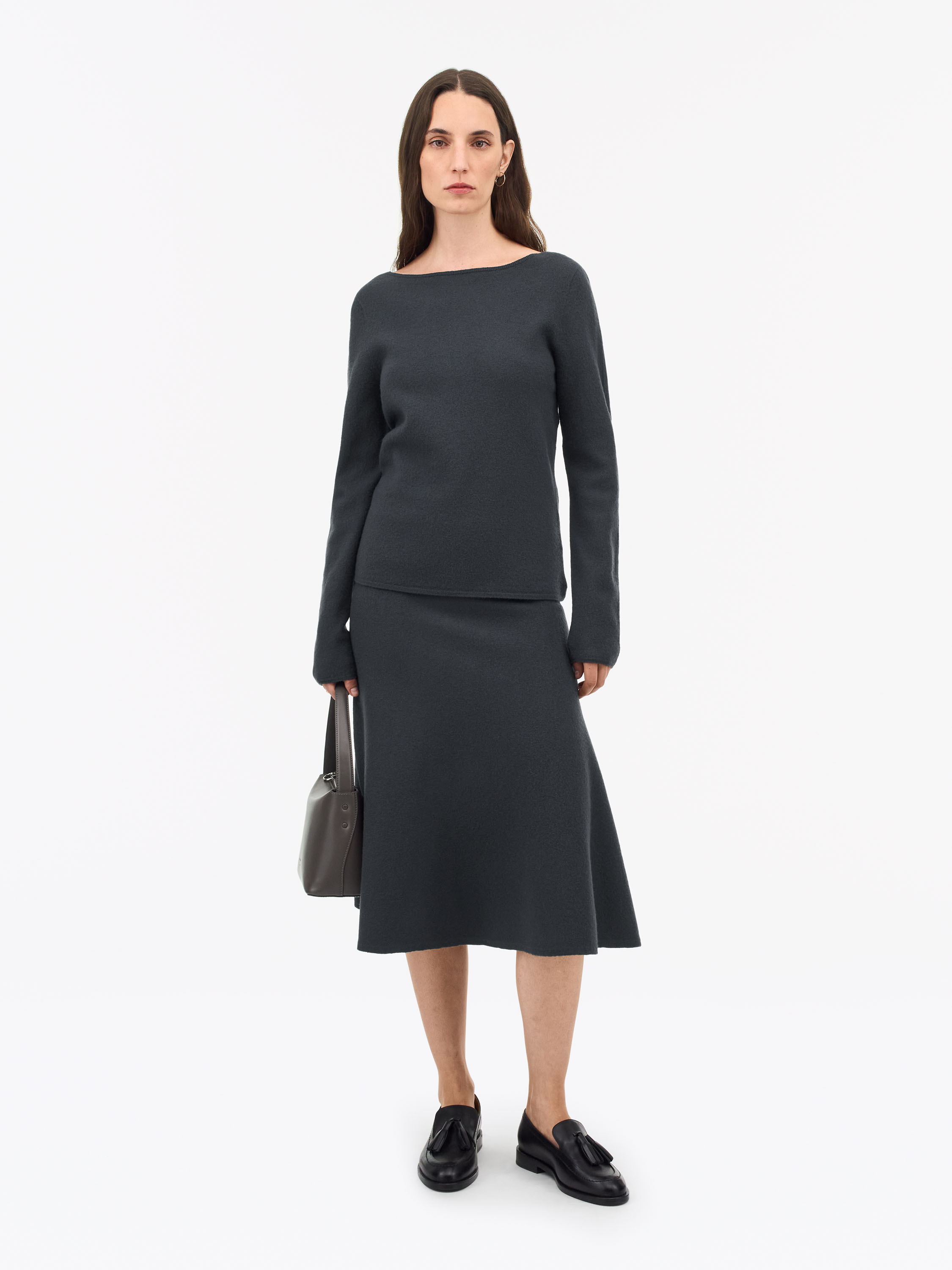 Tiger Of Sweden Sian Rws Merino Skirt In Blue
