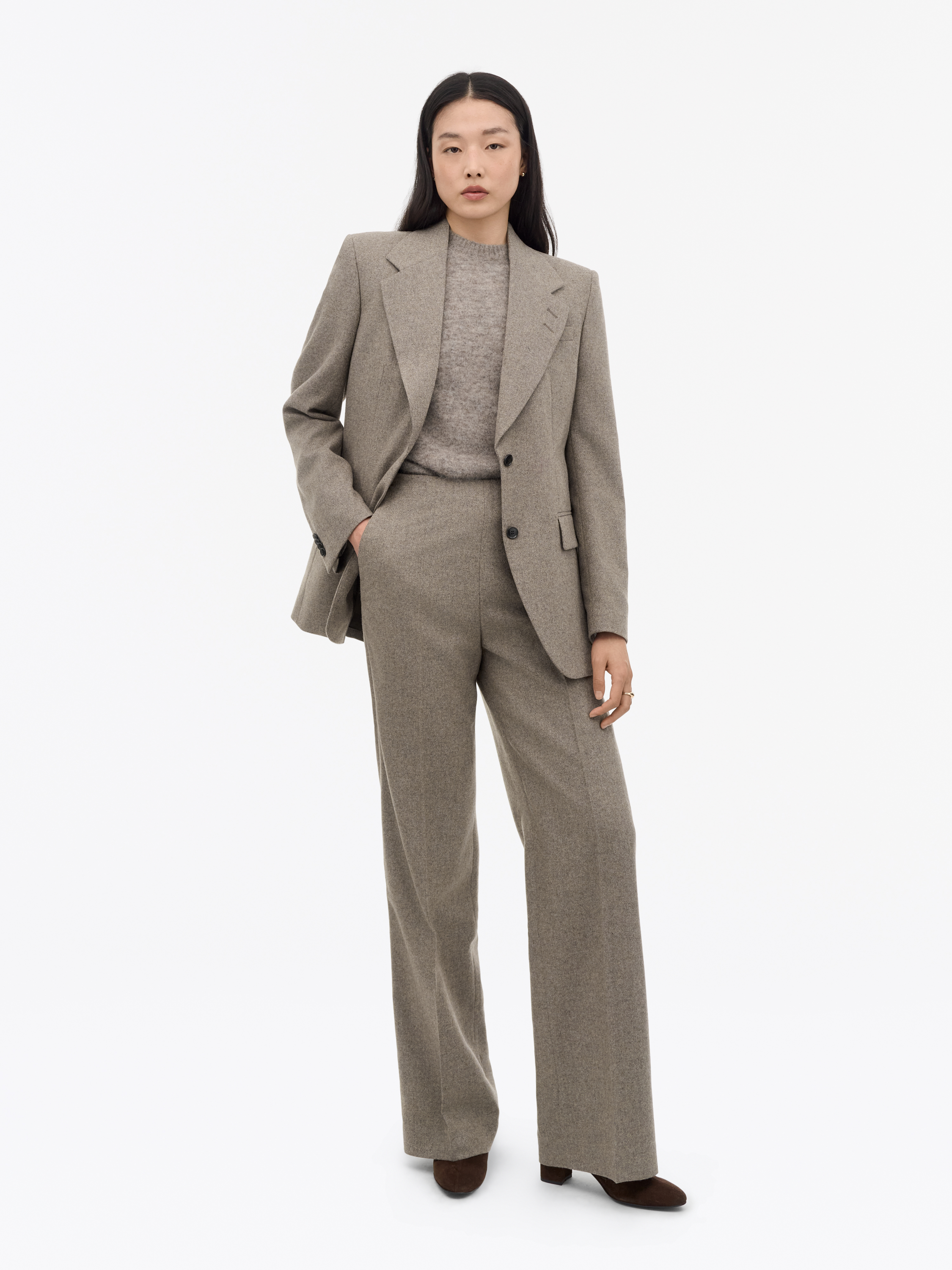 Eedit Brushed Wool Trousers
