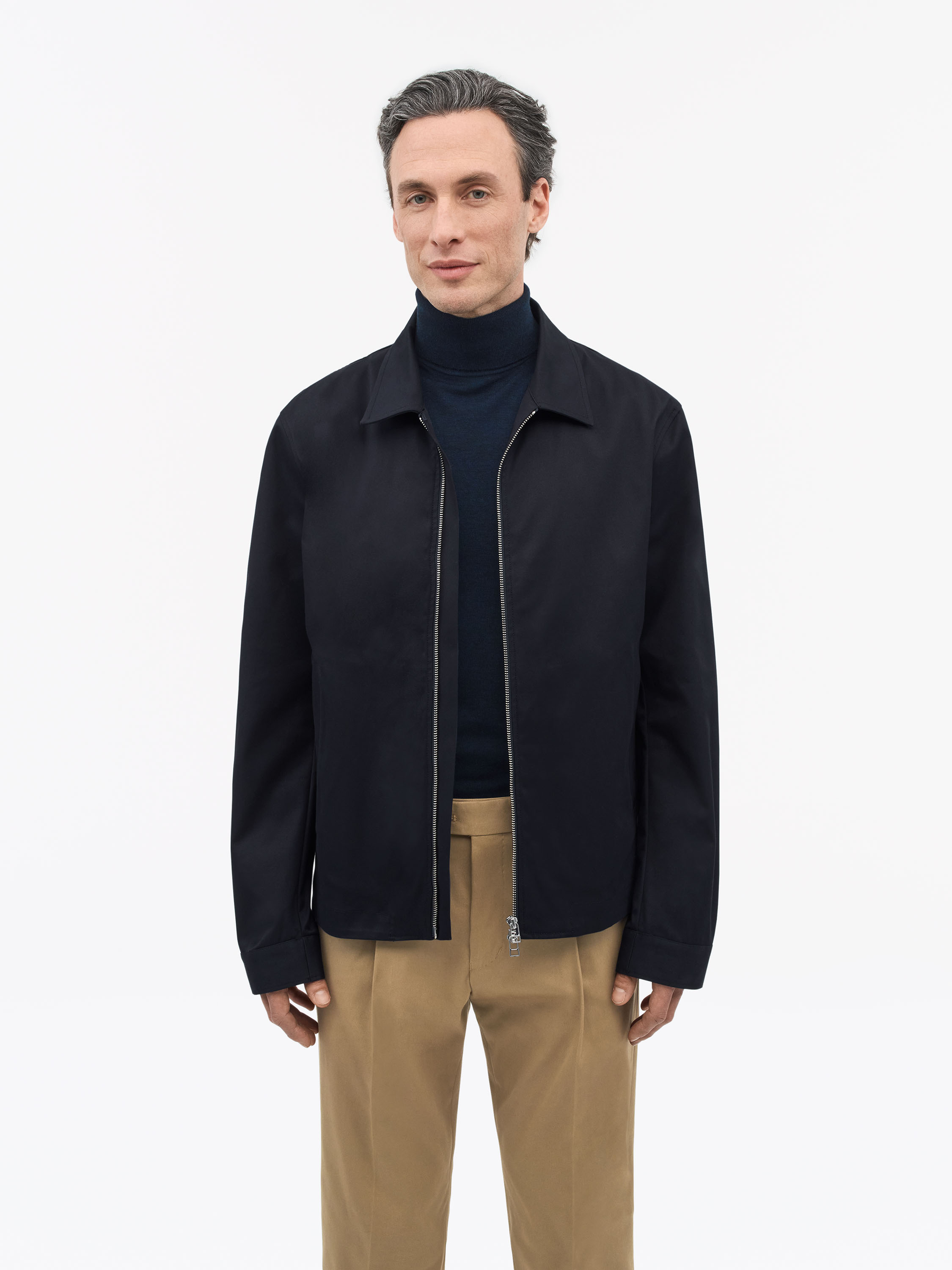 Tiger Of Sweden Barnaby C Zip Shirt Jacket In Blue