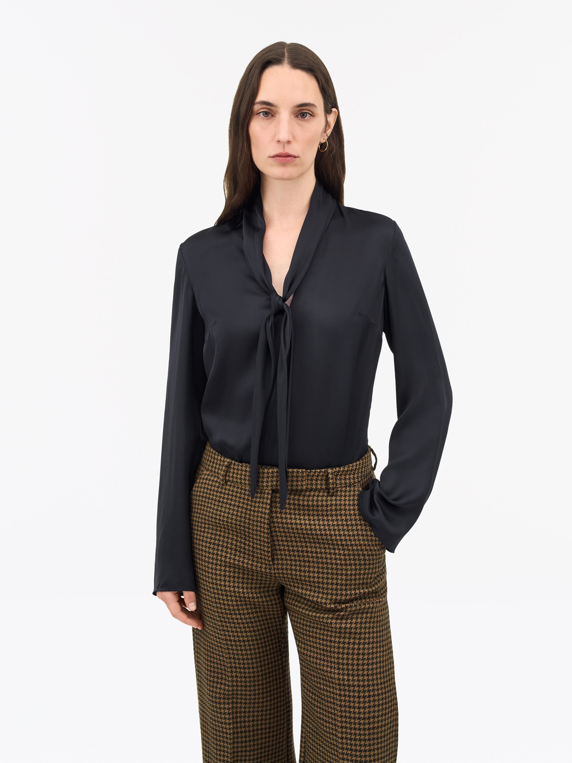 Soren Draped Slim-Fit Blouse-image