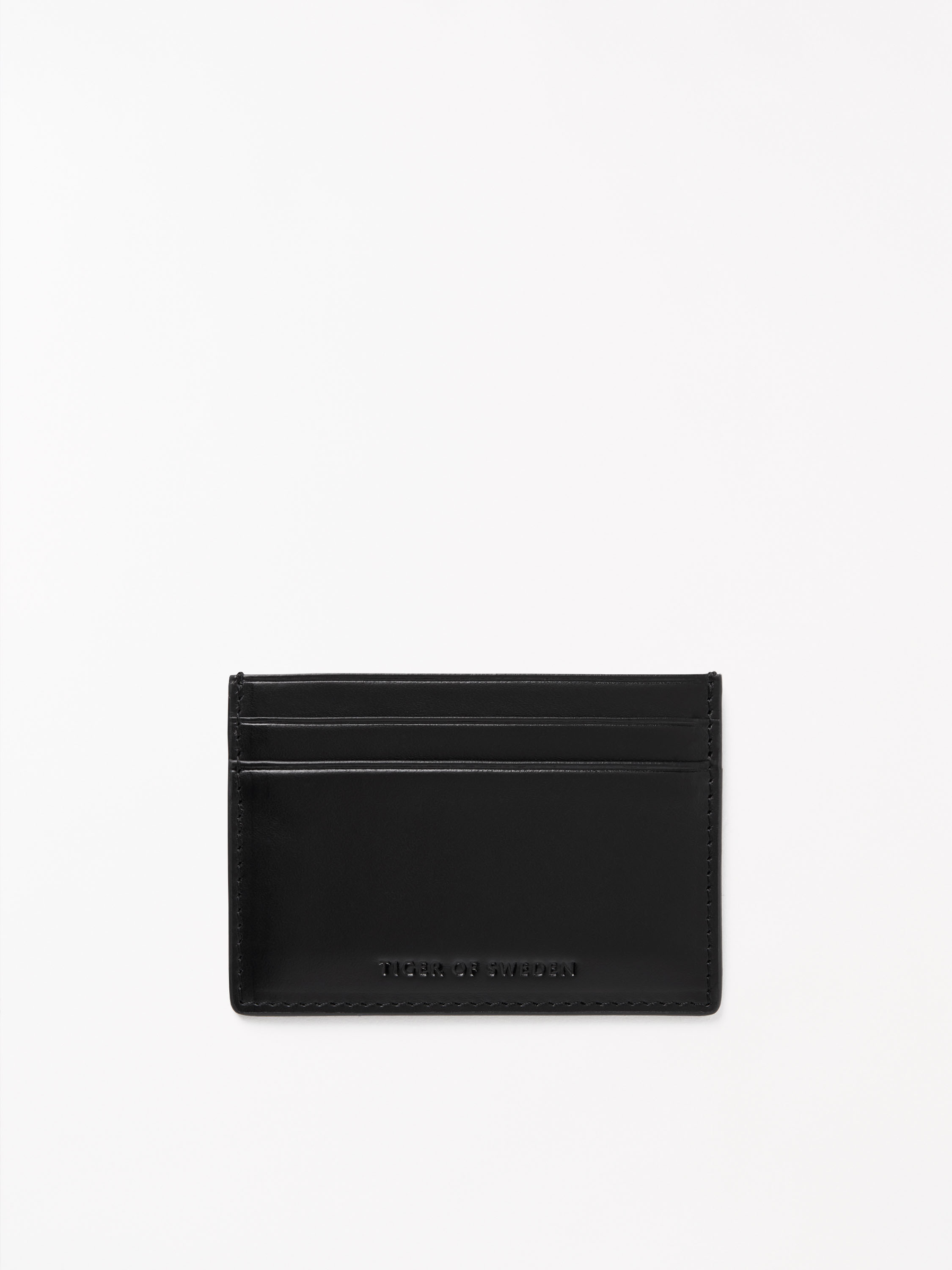 Tiger Of Sweden Wake Grainy Leather Wallet In Black