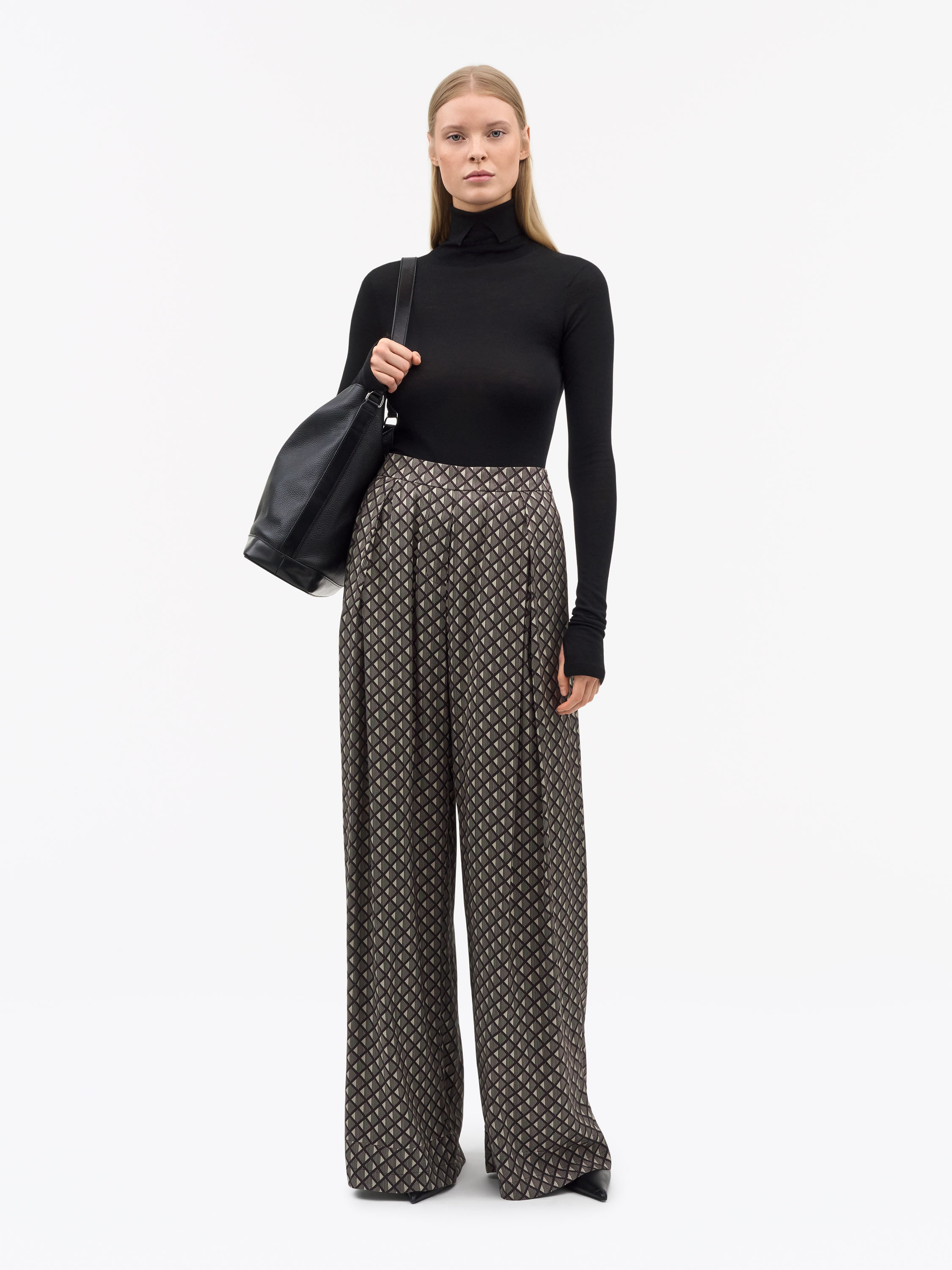 Tiger Of Sweden Cora Printed Draped Trousers In Animal Print