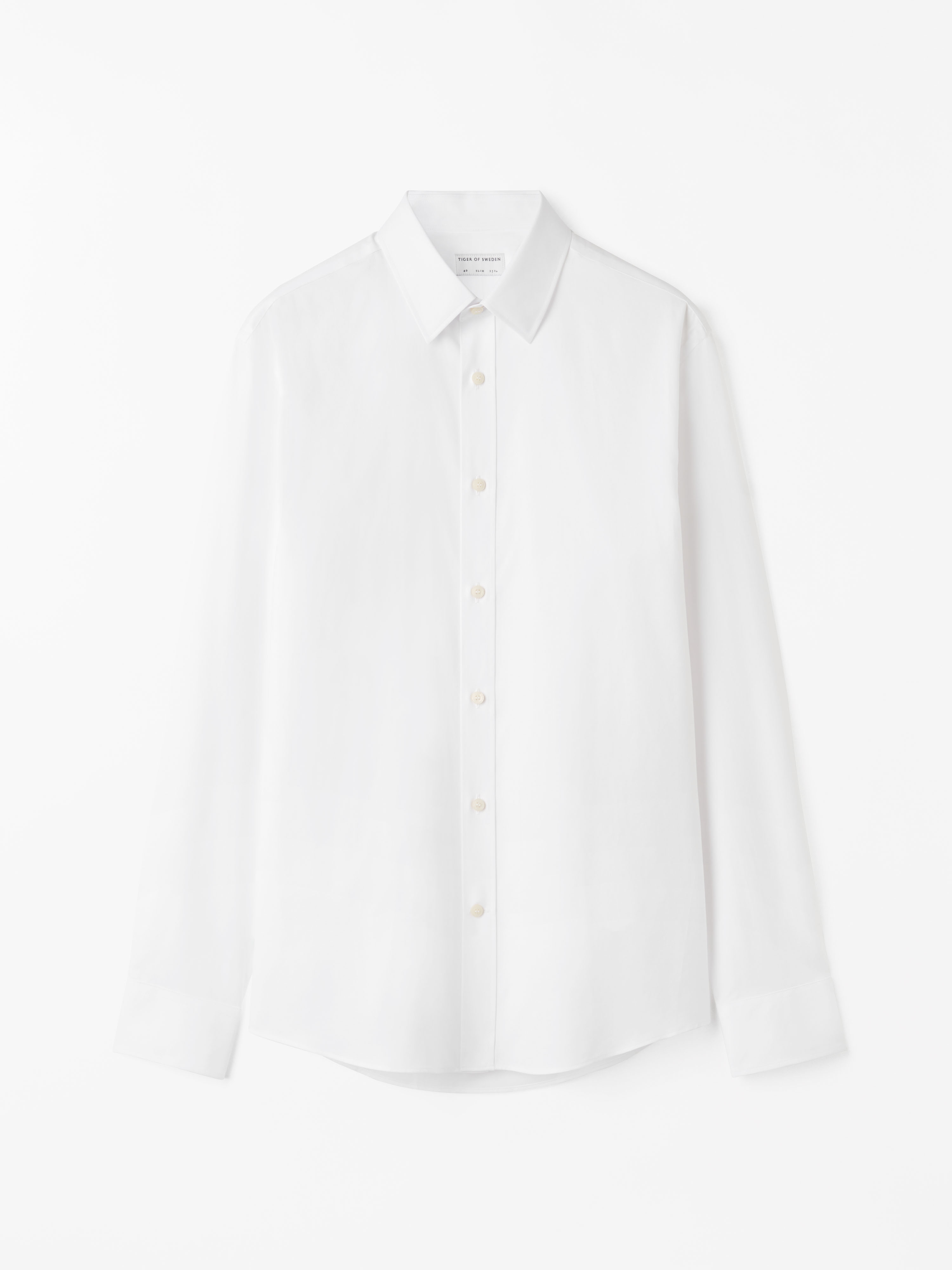Tiger Of Sweden Adley Shirt In 090 Pure White