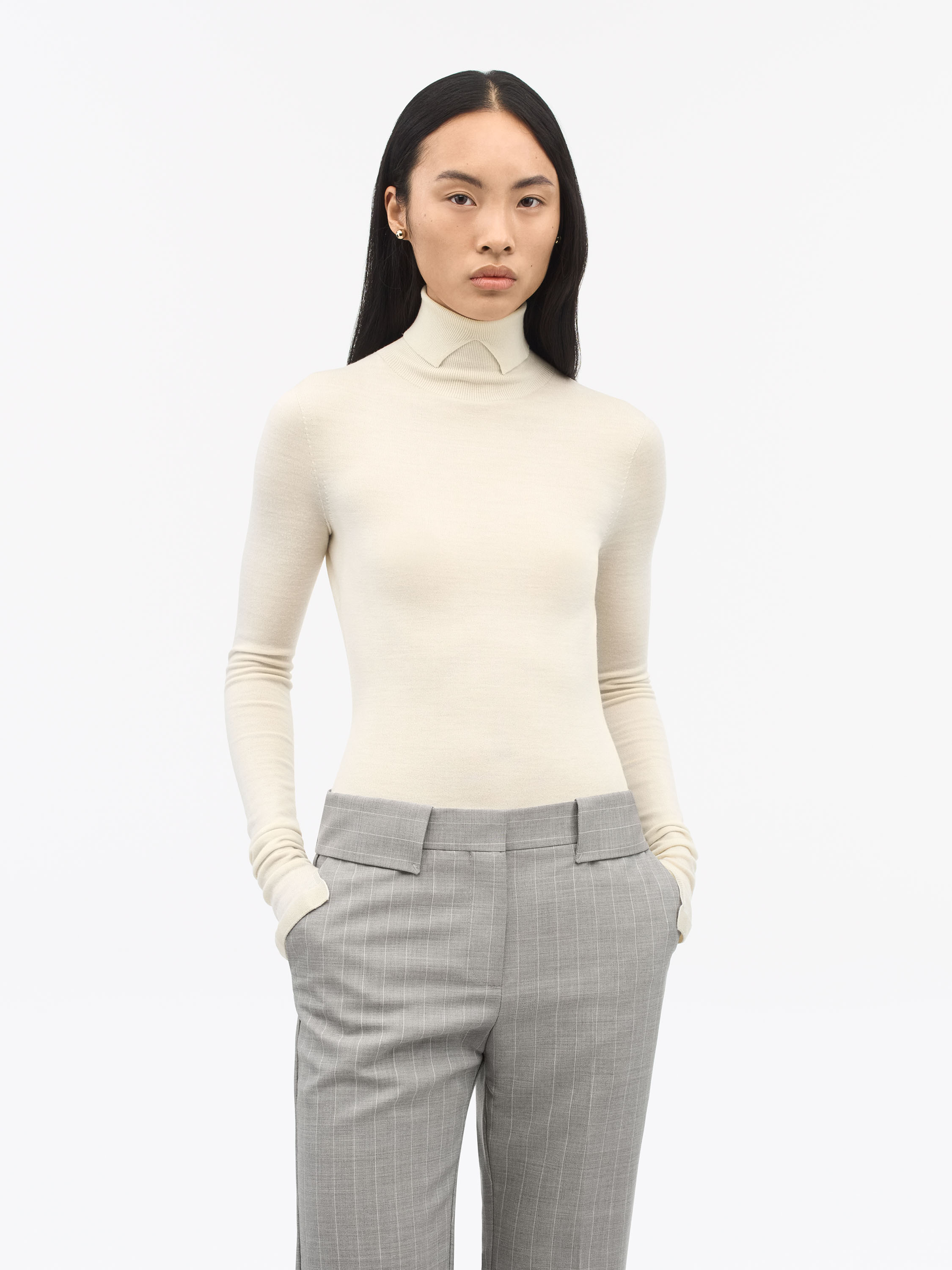 Tiger Of Sweden Aminha Merino Pullover In Brown
