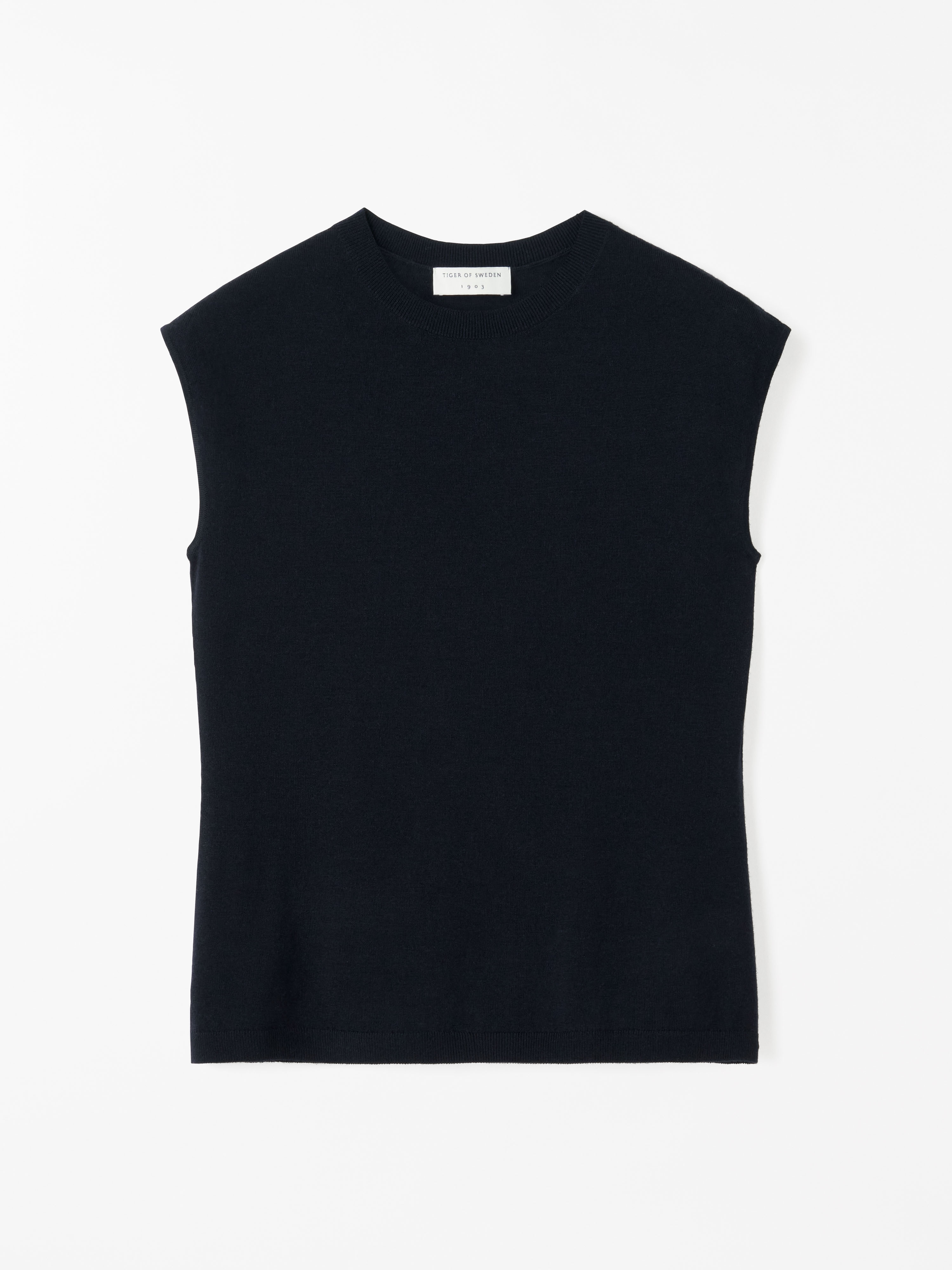 Tiger Of Sweden Mariso Knitted T-shirt In Merino Wool In 284 Light Ink