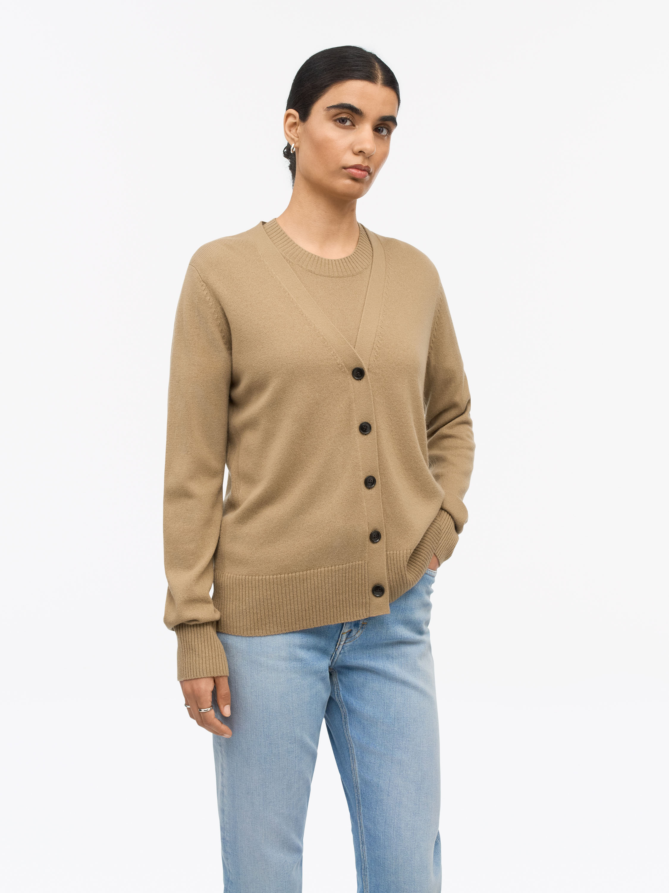 Tiger Of Sweden Khloe Wool Cashmere Cardigan In Brown