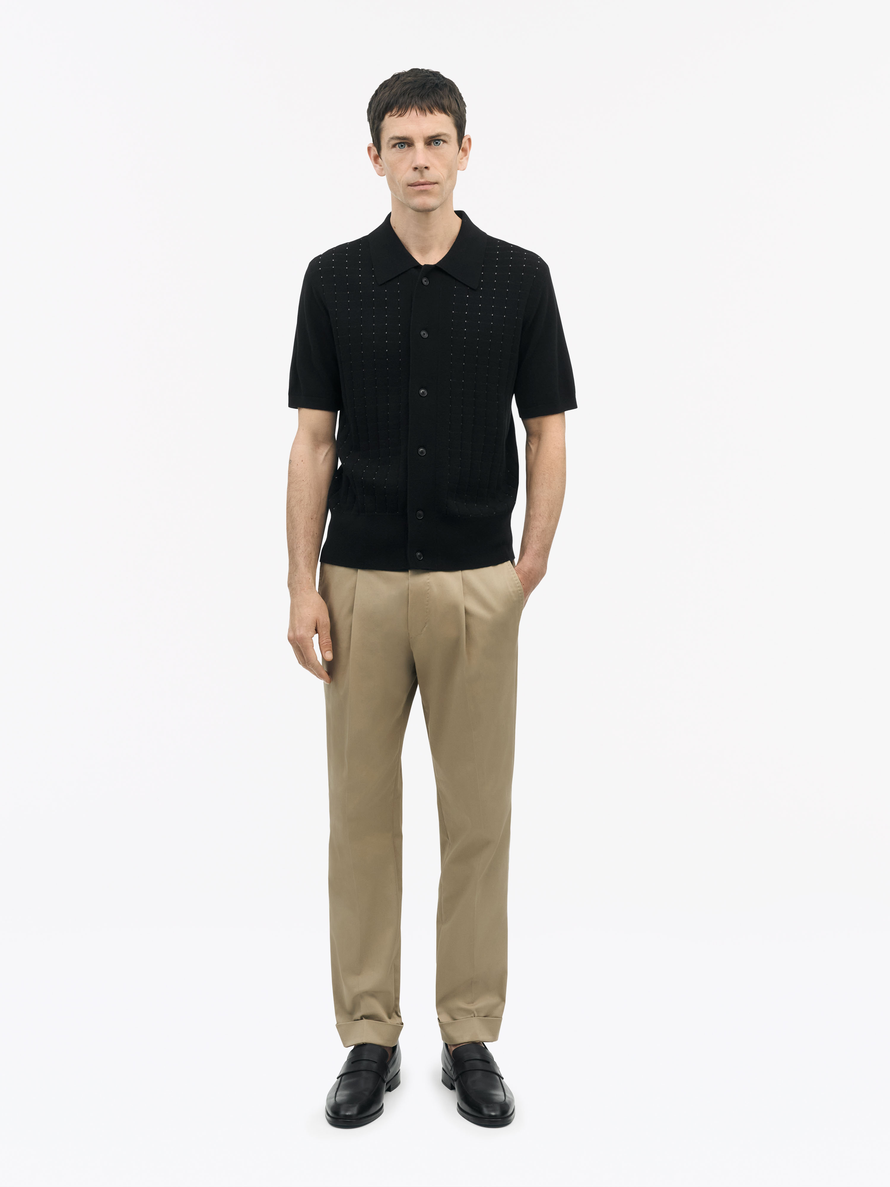 Tiger Of Sweden Tenuta P Cotton Blend Chino Trousers In Beige