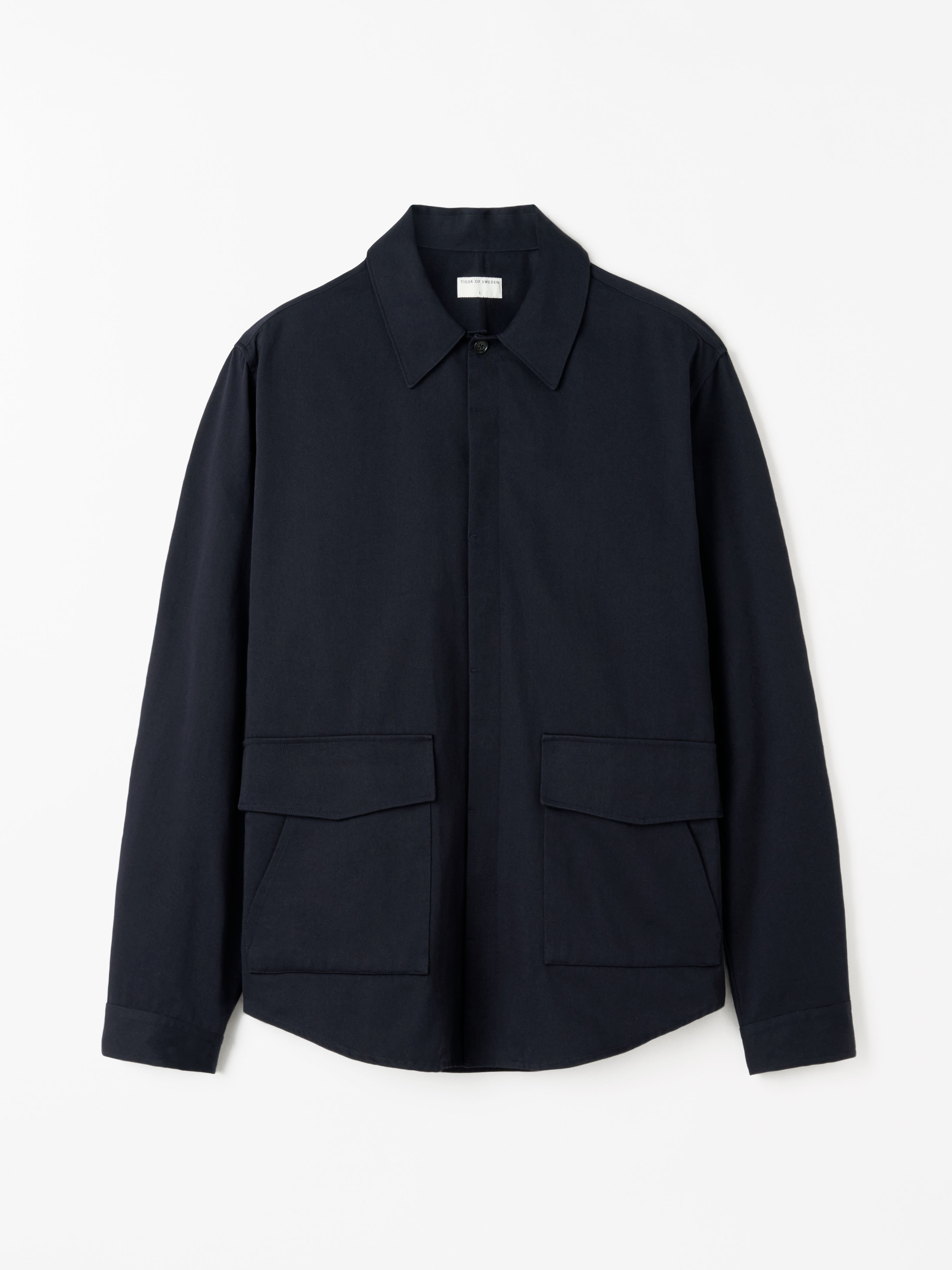 Tiger Of Sweden Alberio Pp Tailored Overshirt In 284 Light Ink