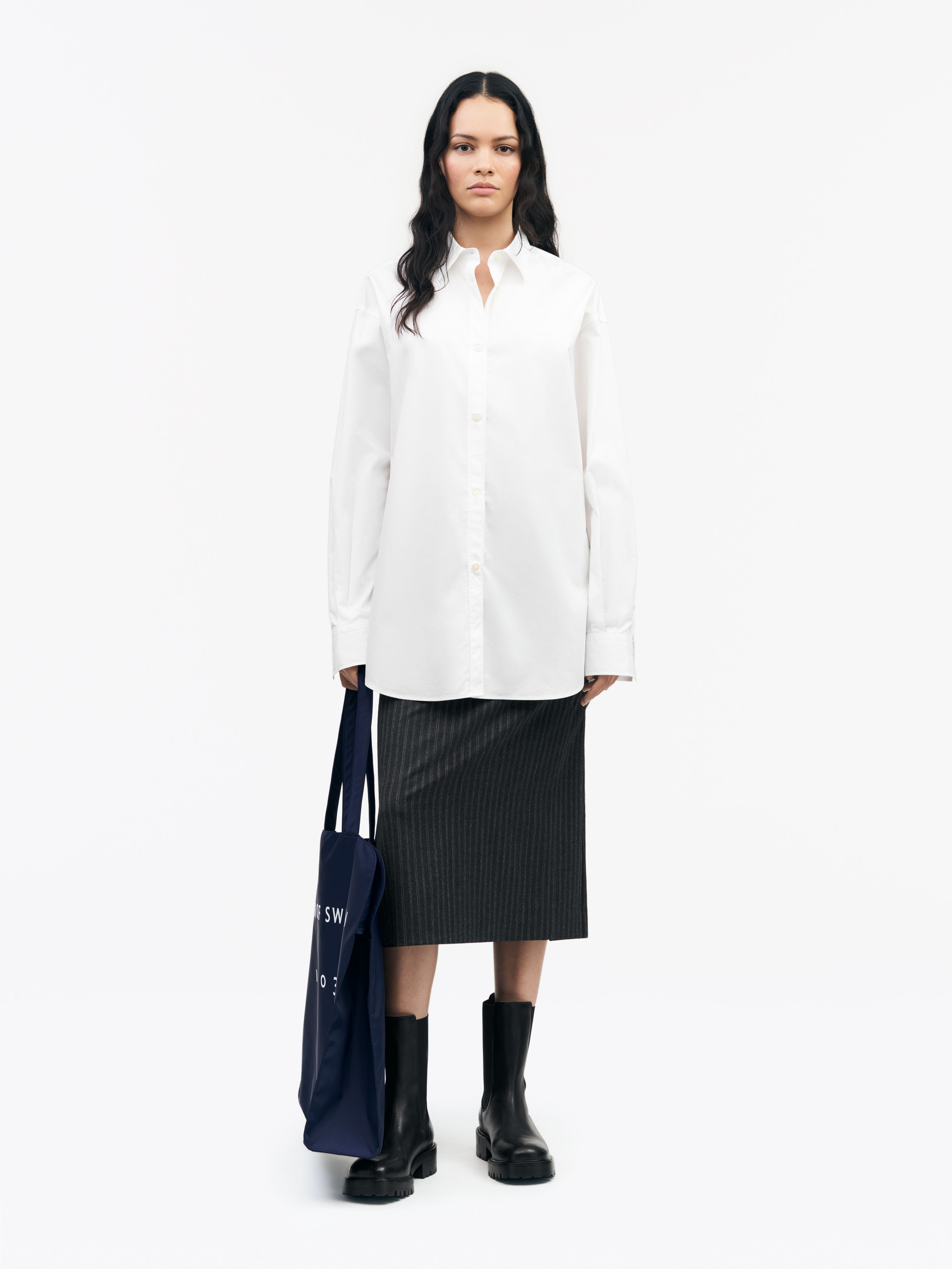 Tiger Of Sweden Corinne Shirt In 090 Pure White
