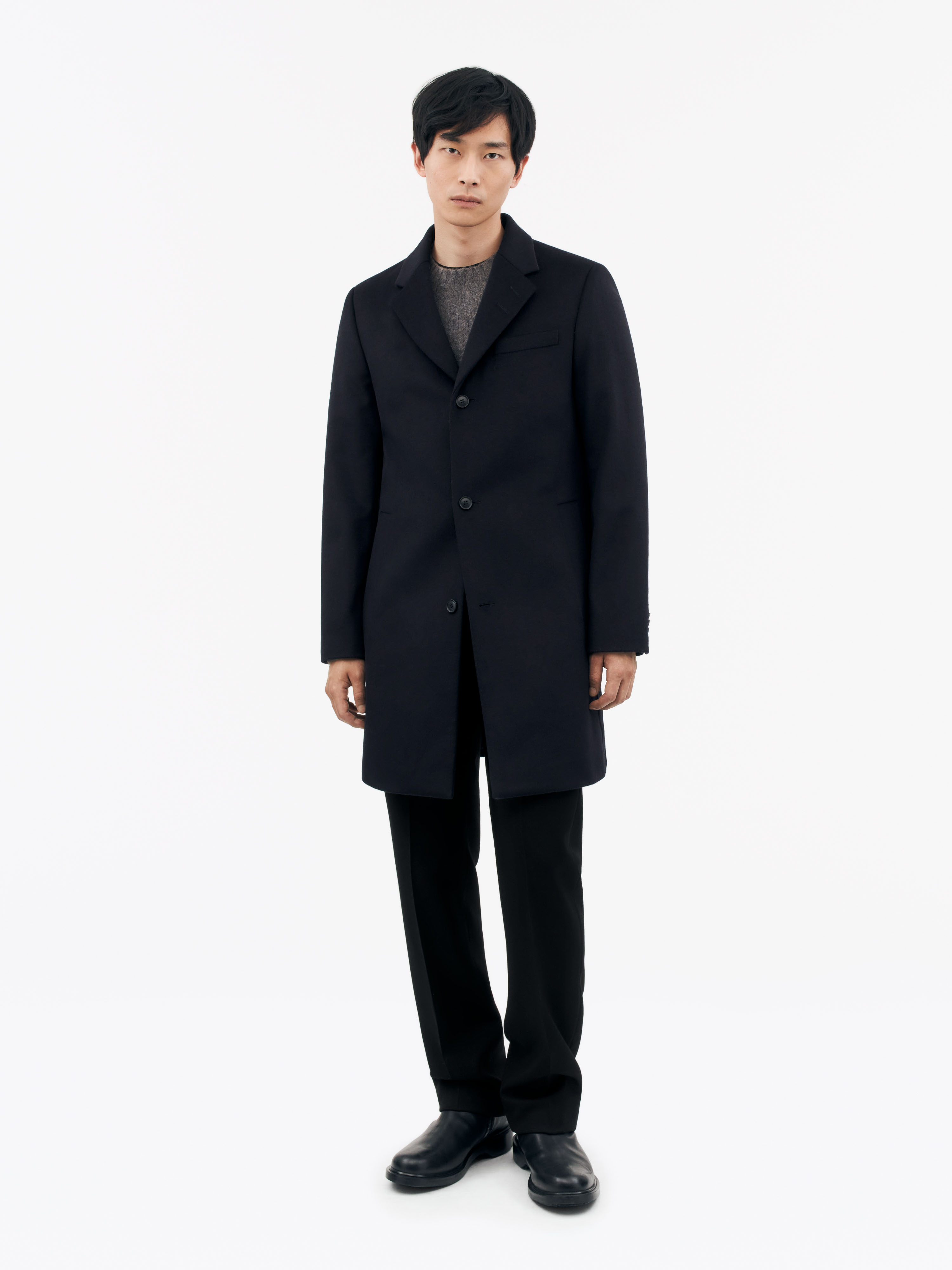 Tiger Of Sweden Finnan Coat In 284 Light Ink