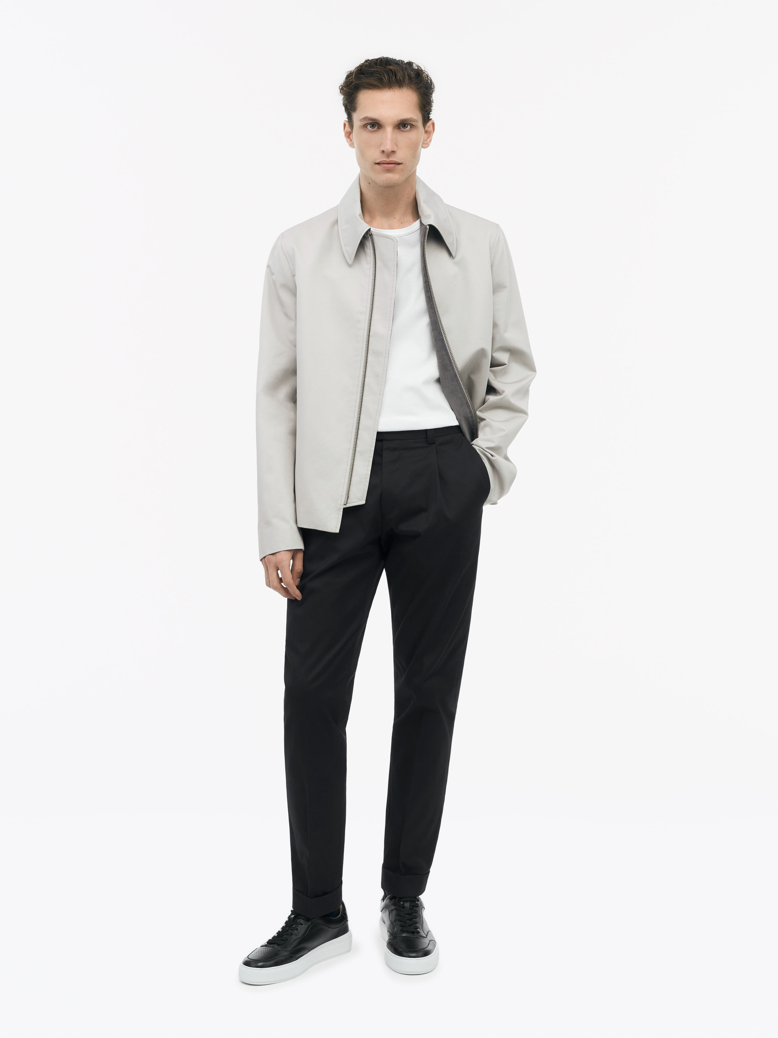 Tiger Of Sweden Tenuta P Cotton Blend Trousers In 284 Light Ink