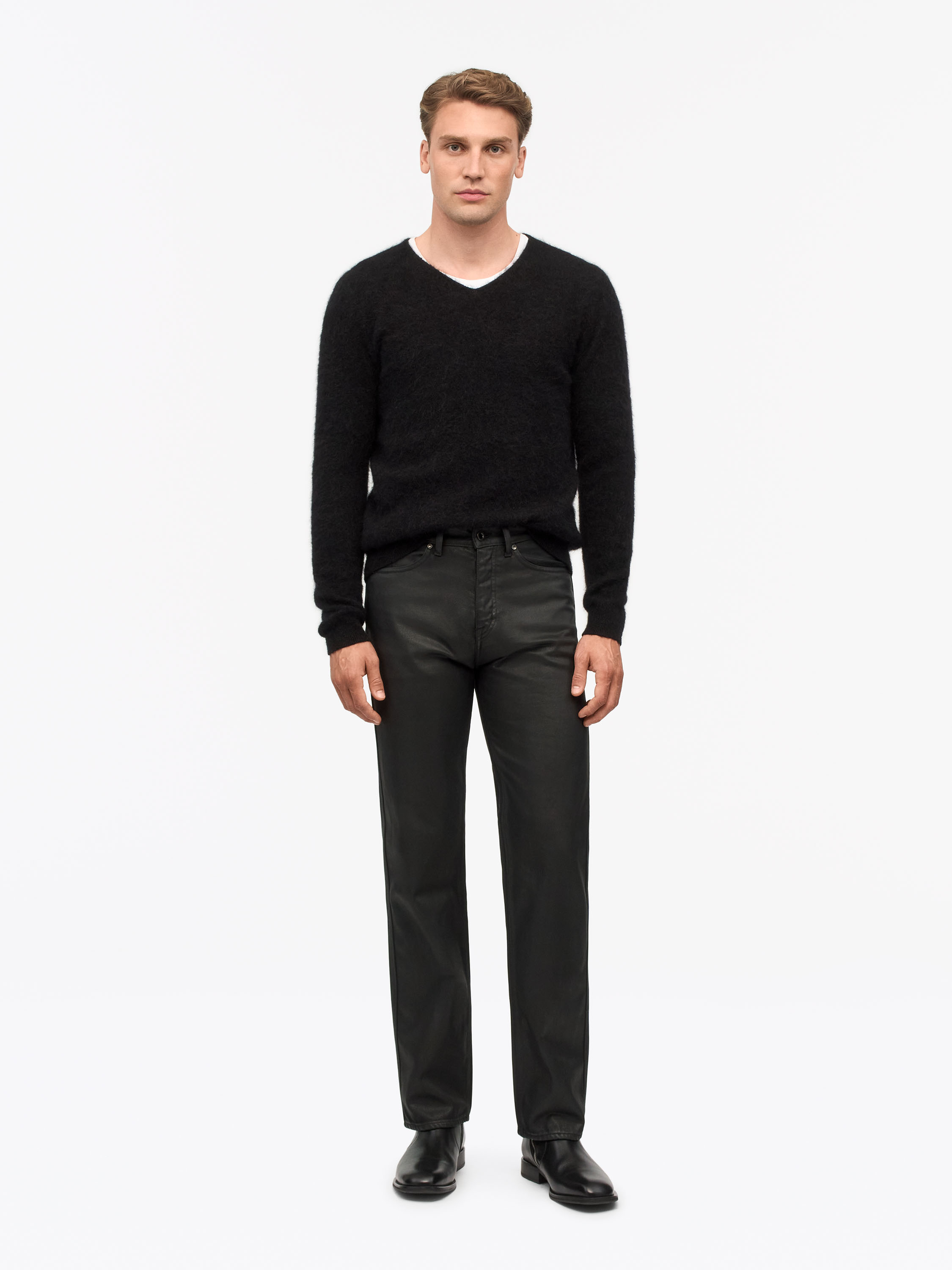 Tiger Of Sweden Alec Coated Denim Jeans In Black