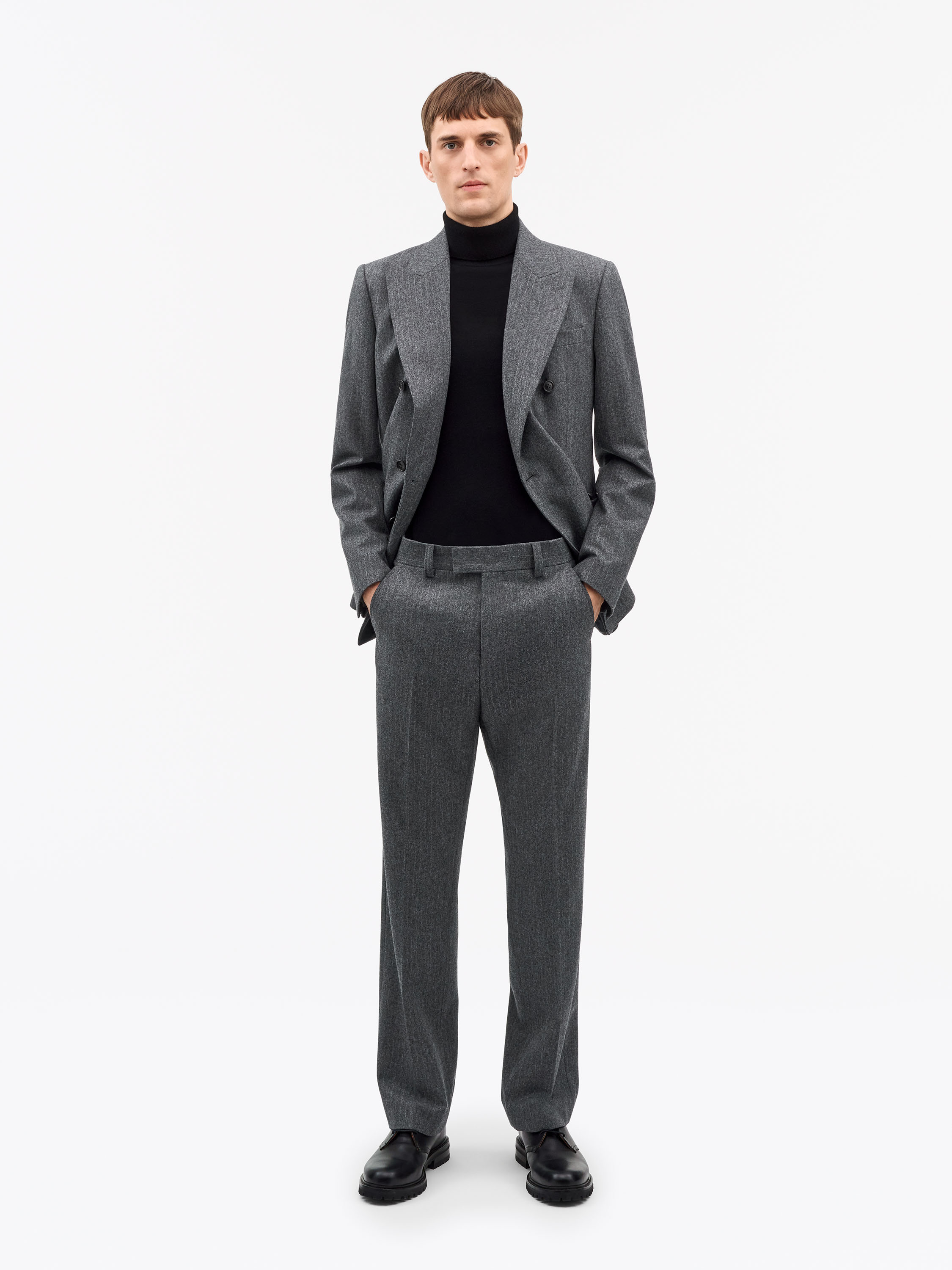 Tiger Of Sweden Tommie Pinstripe Wool Trousers In Silver