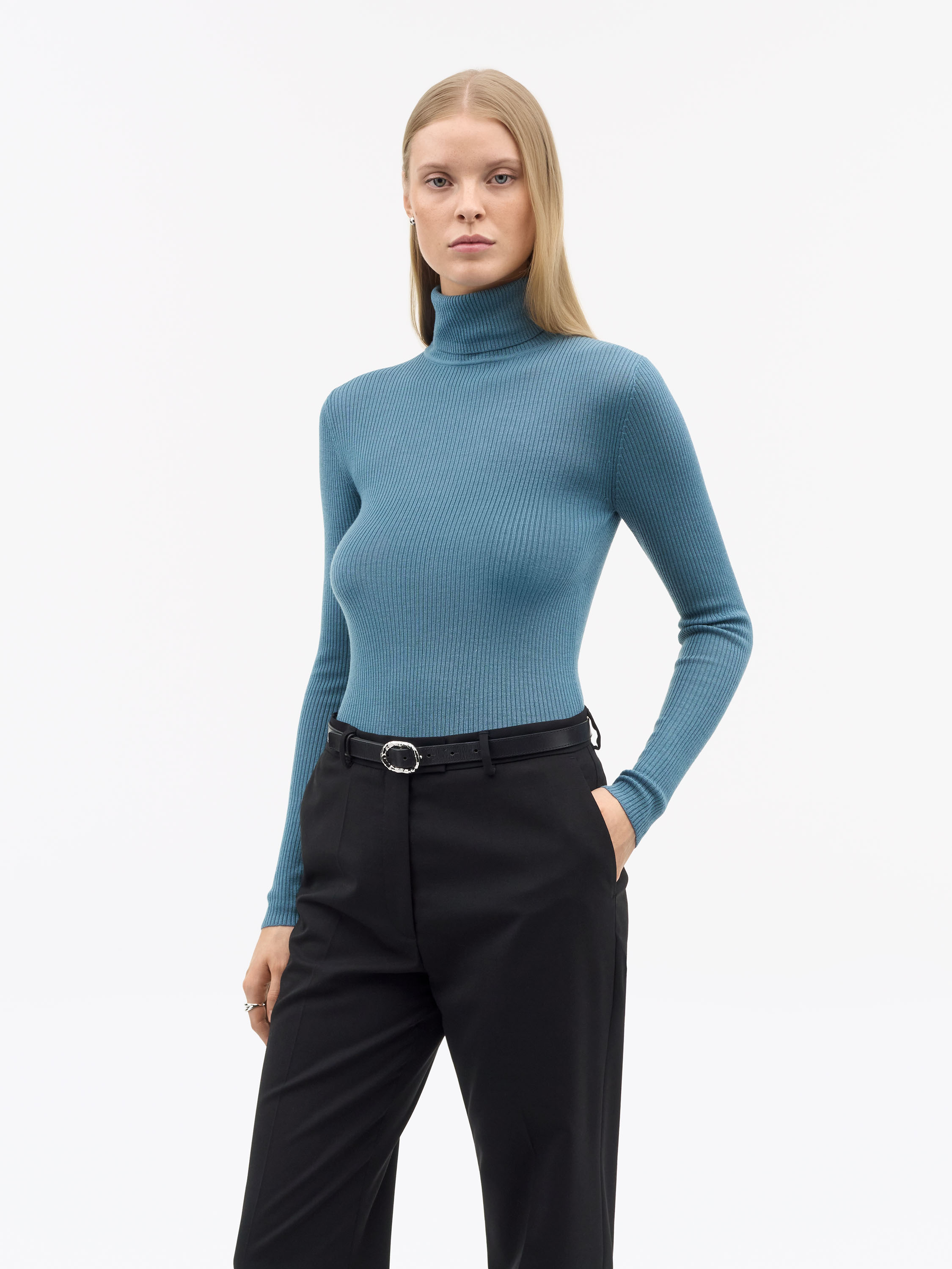 Tiger Of Sweden Caprio Rws Merino Pullover In Blue