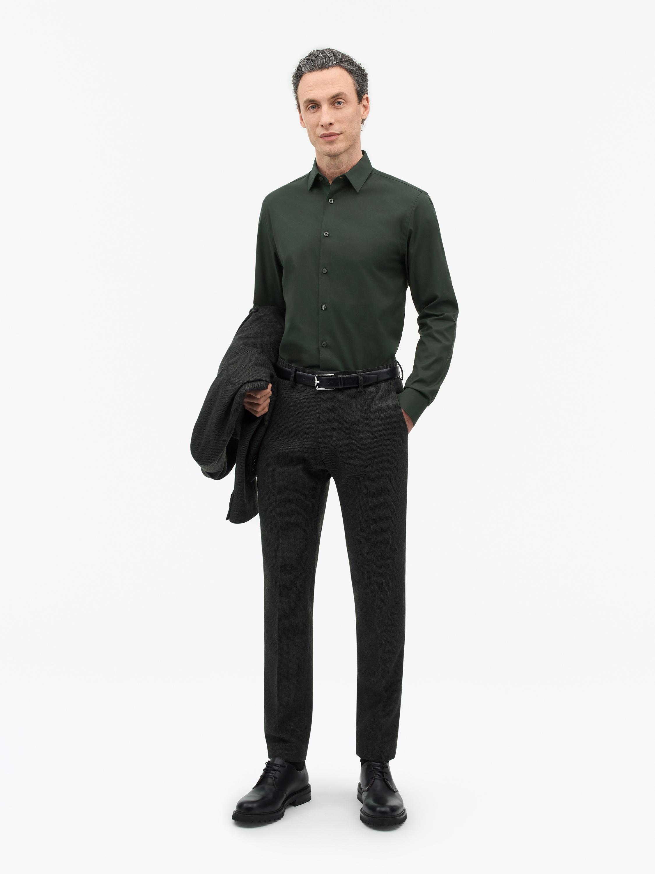 Tiger Of Sweden Filbrodie Pointed Collar Shirt In Green