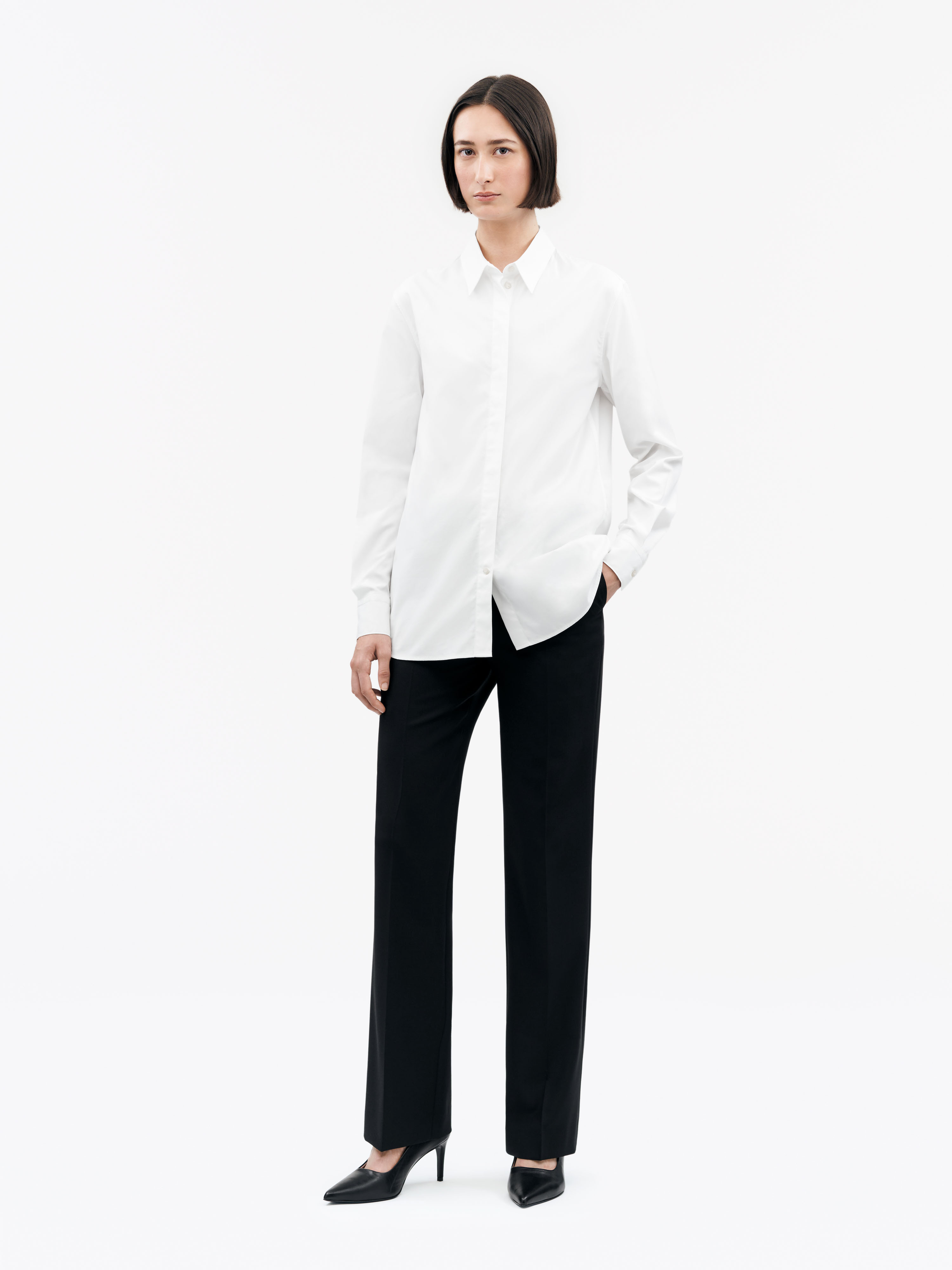 Tiger Of Sweden Narkisa Shirt In 090 Pure White