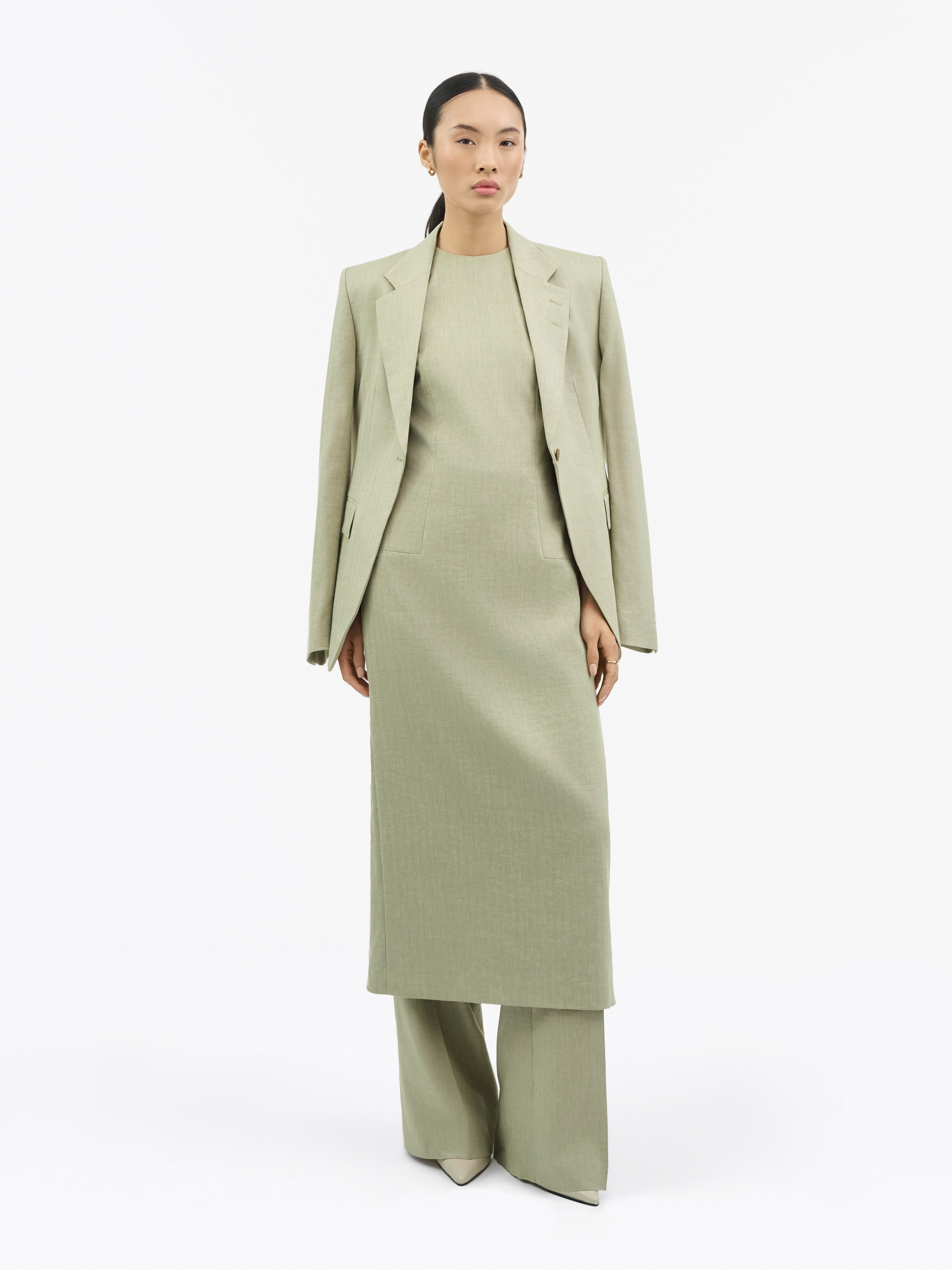 Abbey Slim-Fit Linen Dress
