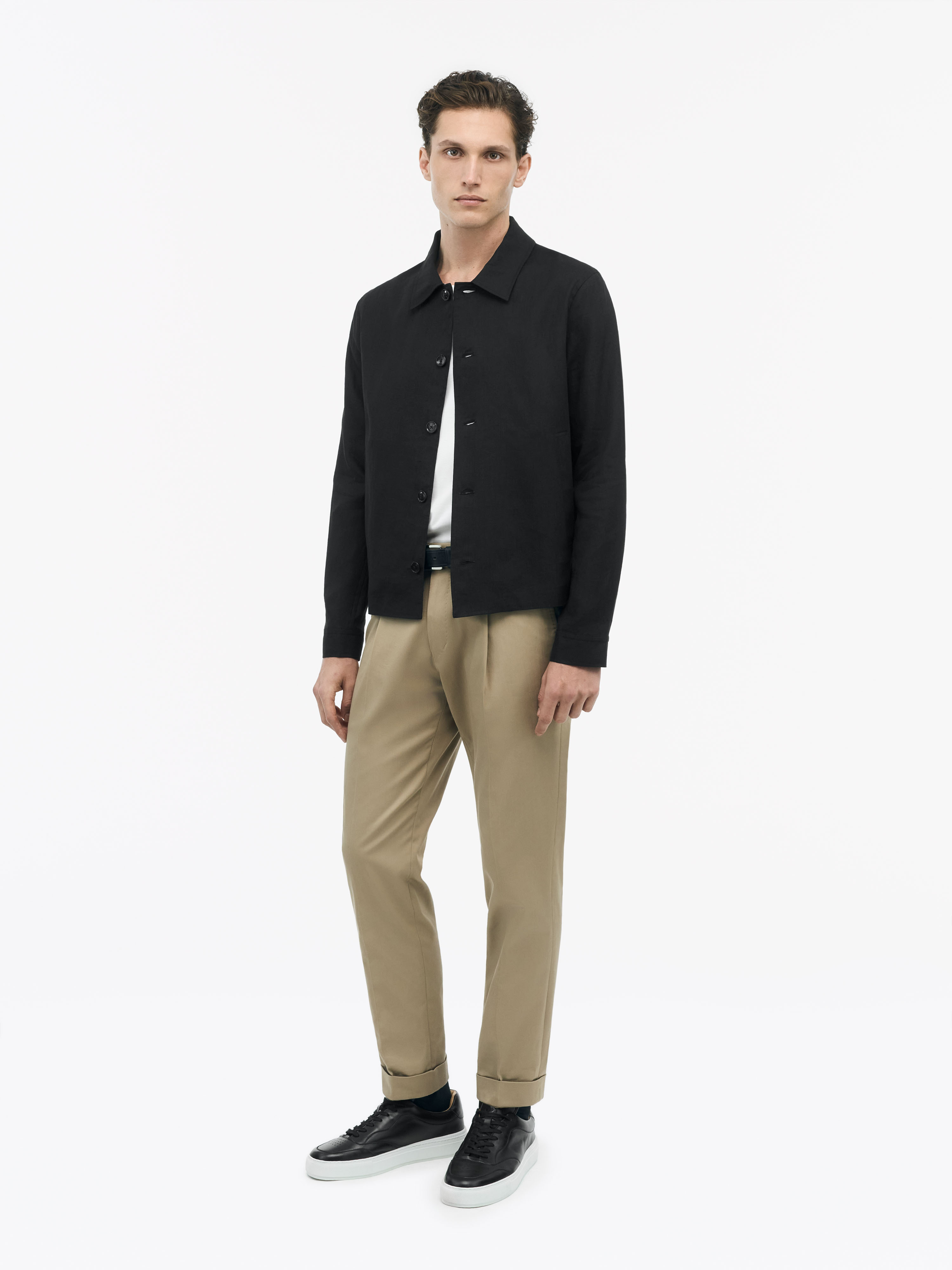 Tiger Of Sweden Barnaby Relaxed-fit Linen Shirt In Black